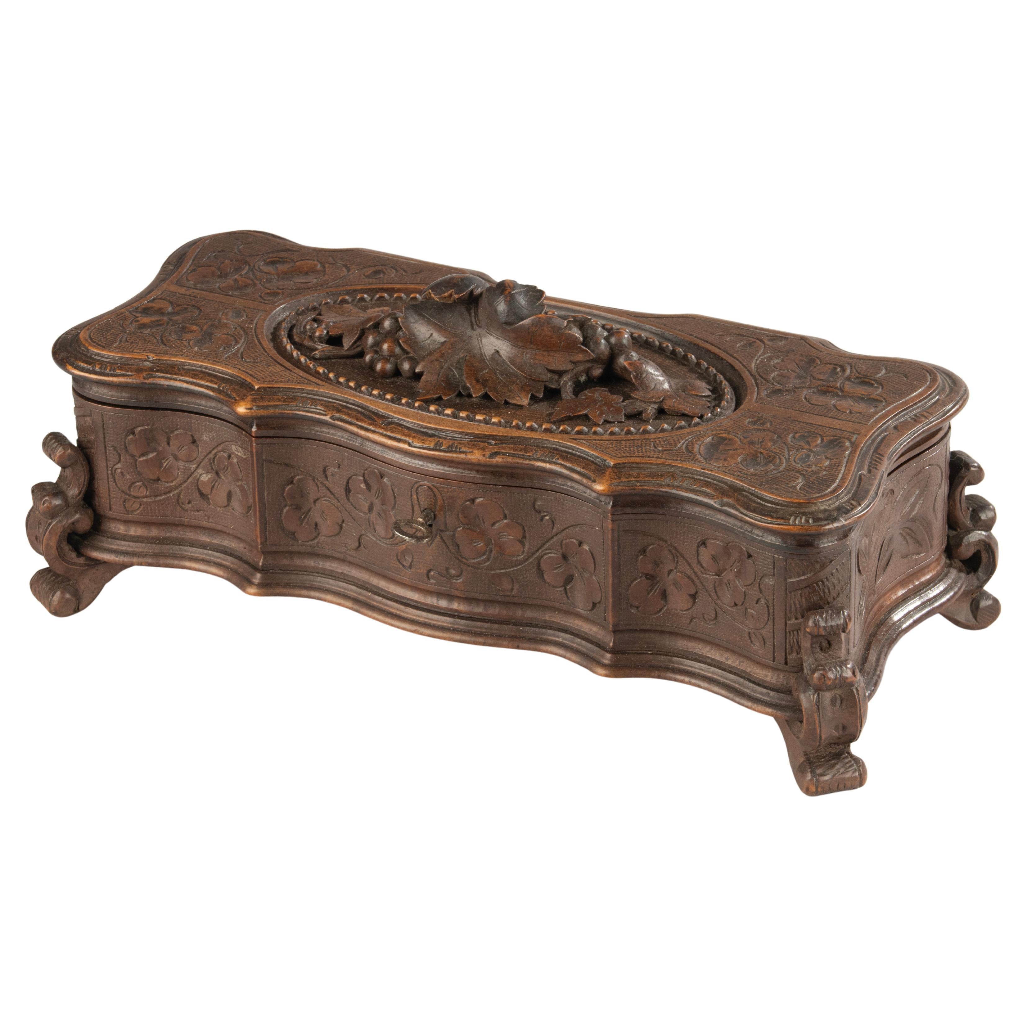 Late 19th Century Decorative Box - Black Forest - Carved Wood