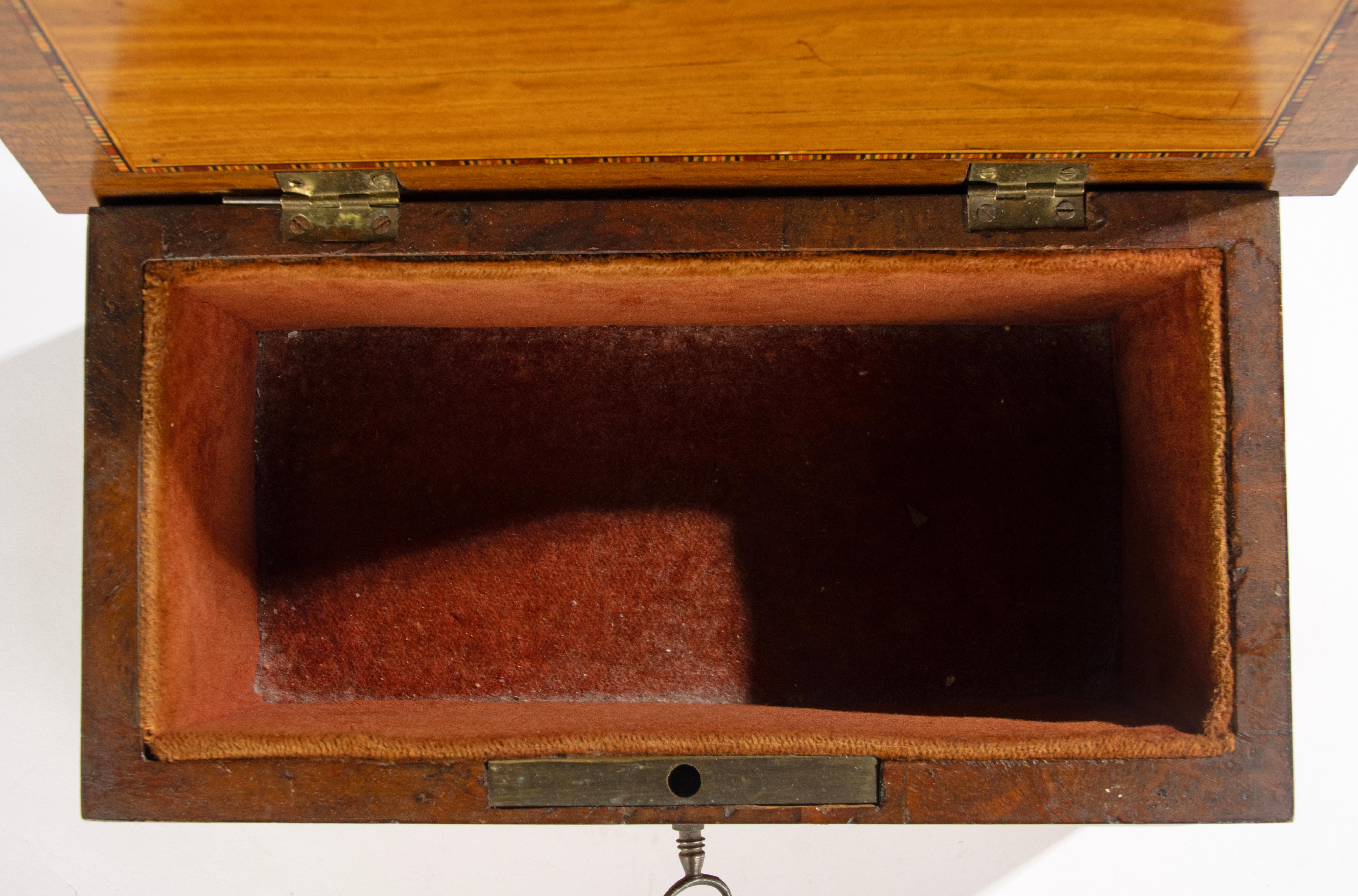 Late 19th Century Decorative Box - Marquetry Wood - Cubics For Sale 4