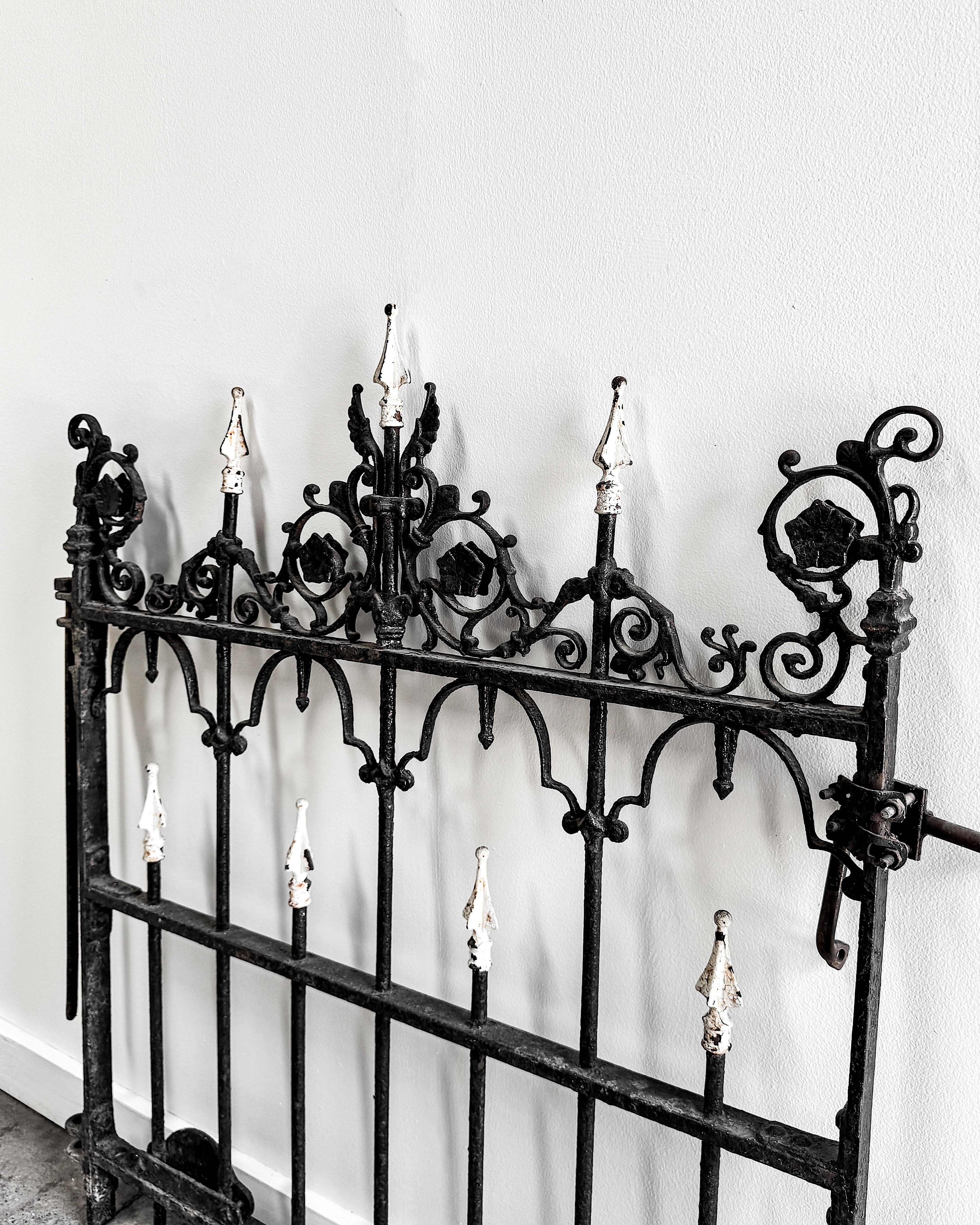 Late 19th Century Decorative Cast Iron Garden Gate For Sale 11