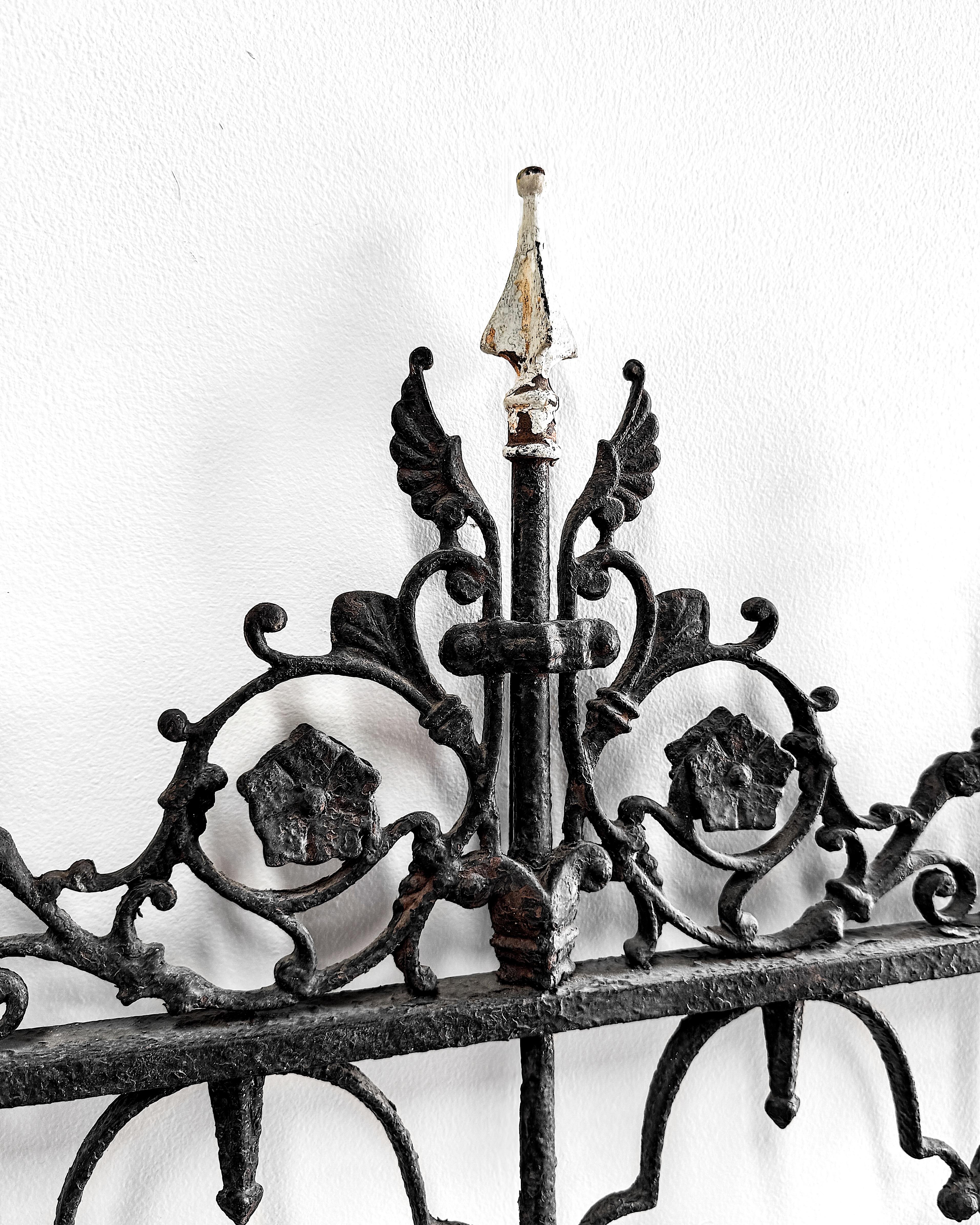 Late 19th Century Decorative Cast Iron Garden Gate For Sale 1