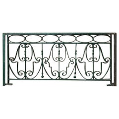 Used Late 19th Century Decorative Wrought Iron Balustrade/Railing