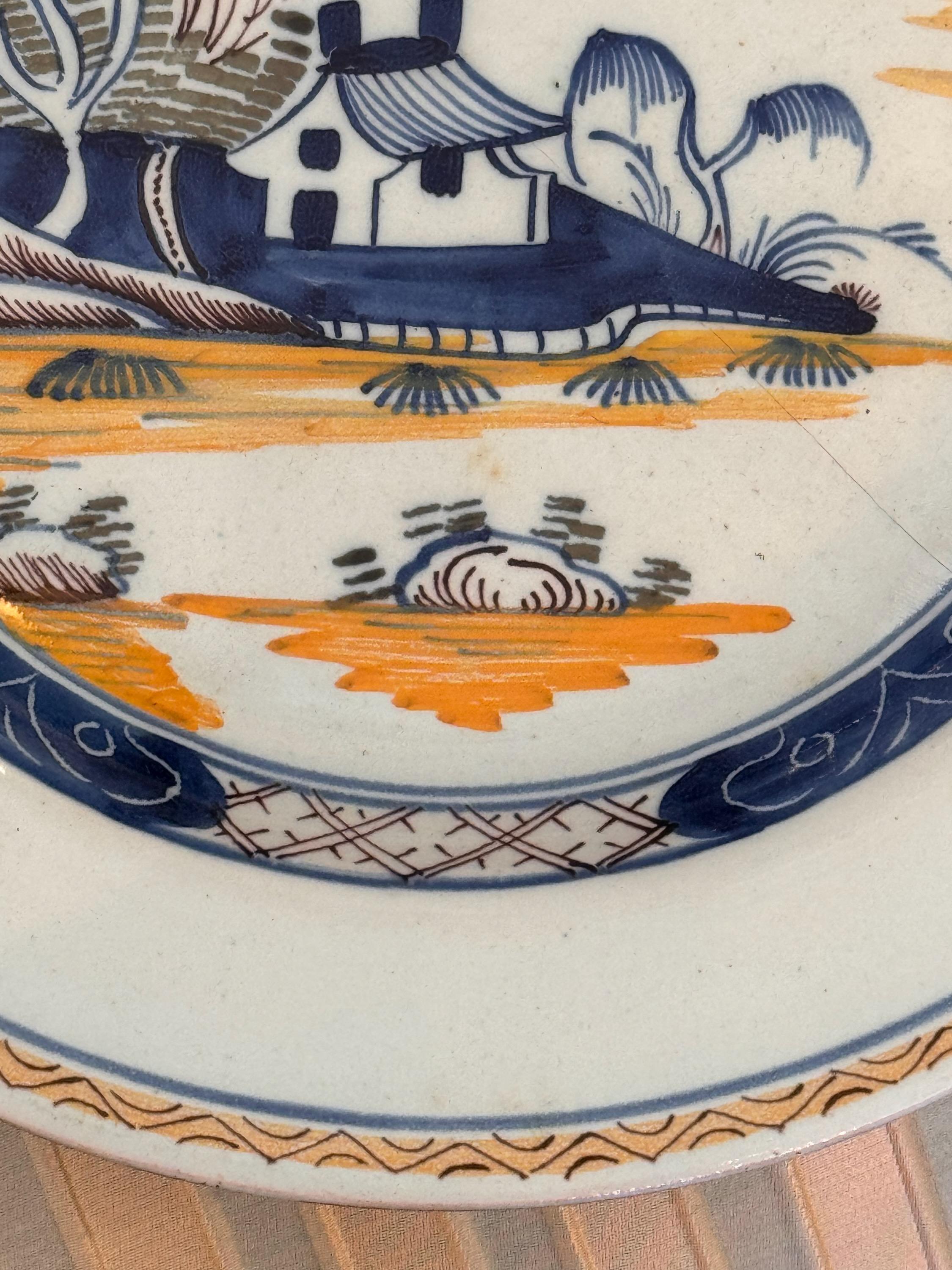 Dutch Late 19th Century Delft Charger For Sale