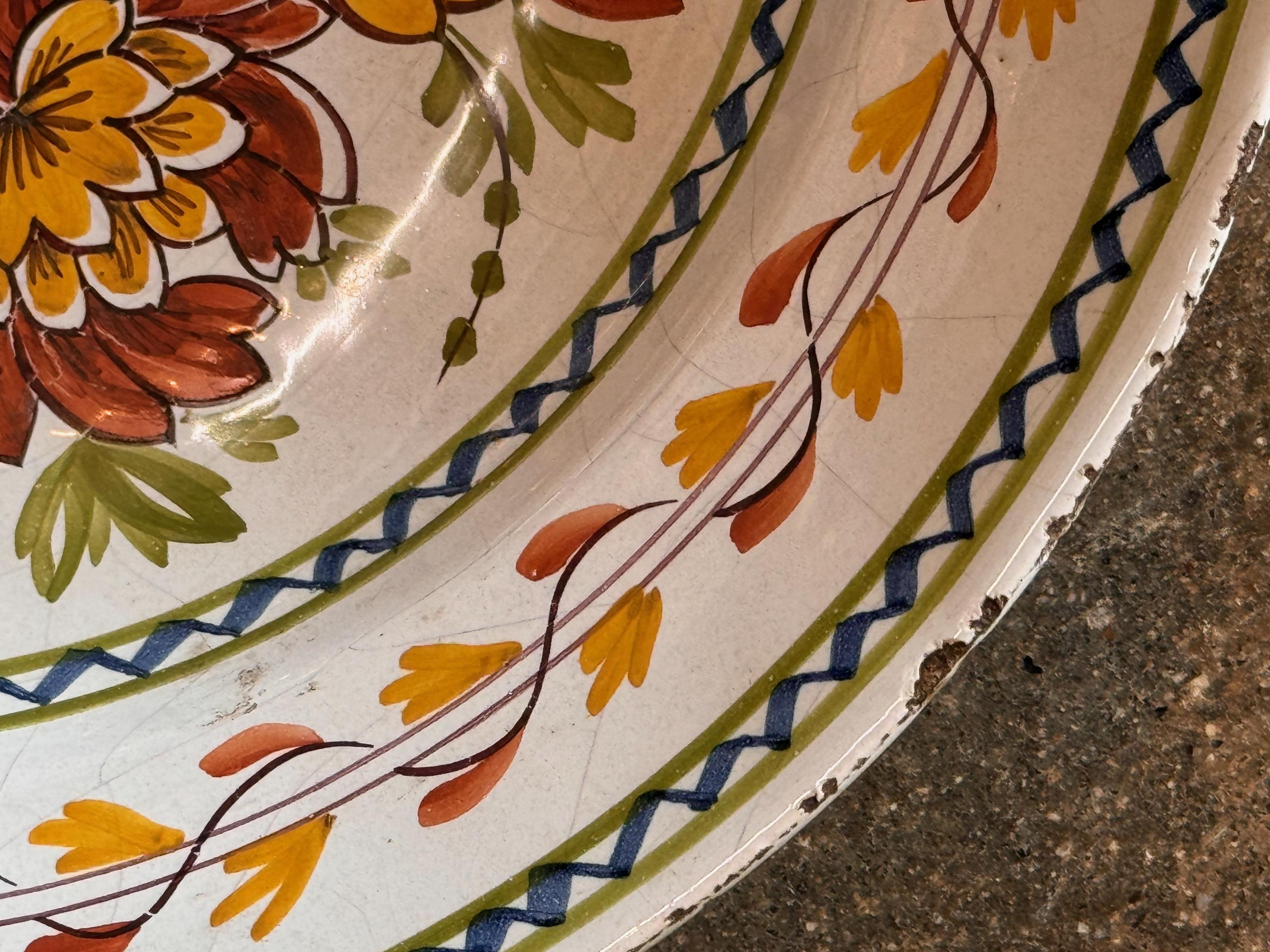 Late 19th Century Delft Polychrome Charger 1
