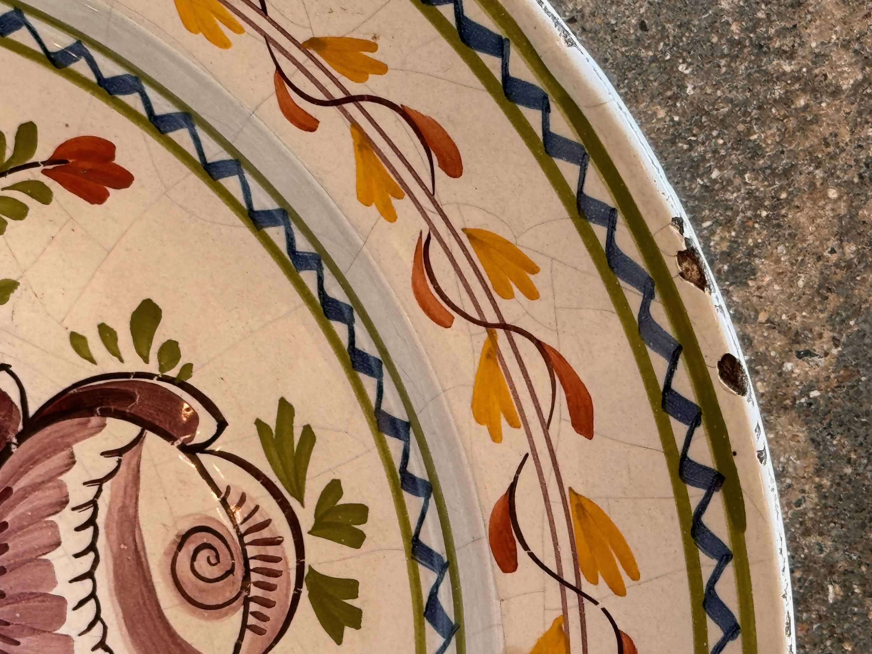 Late 19th Century Delft Polychrome Charger 2