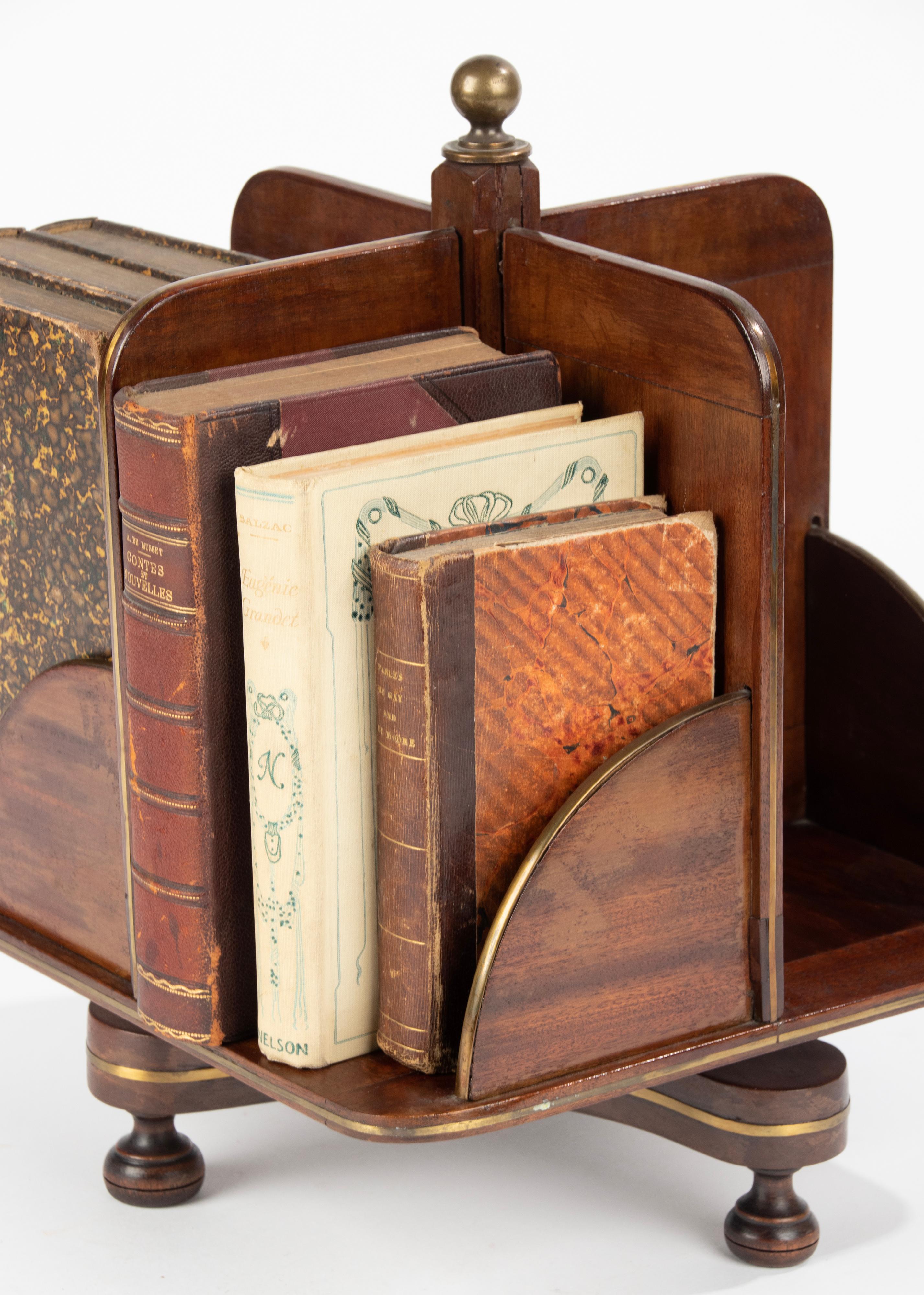 Late 19th Century Reddish Wood Desktop Revolving Desk Bookcase 3