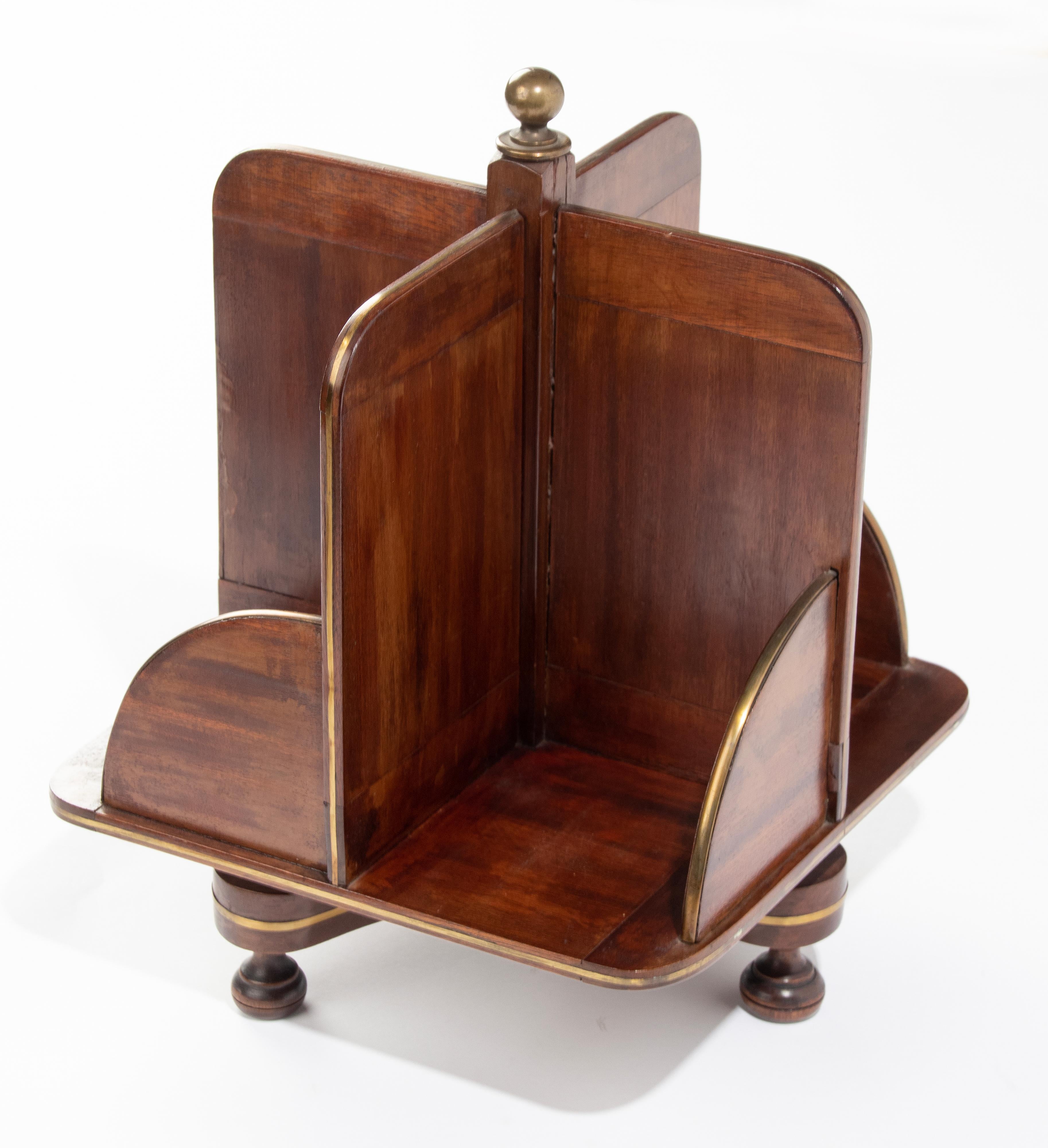 Late 19th Century Reddish Wood Desktop Revolving Desk Bookcase 8