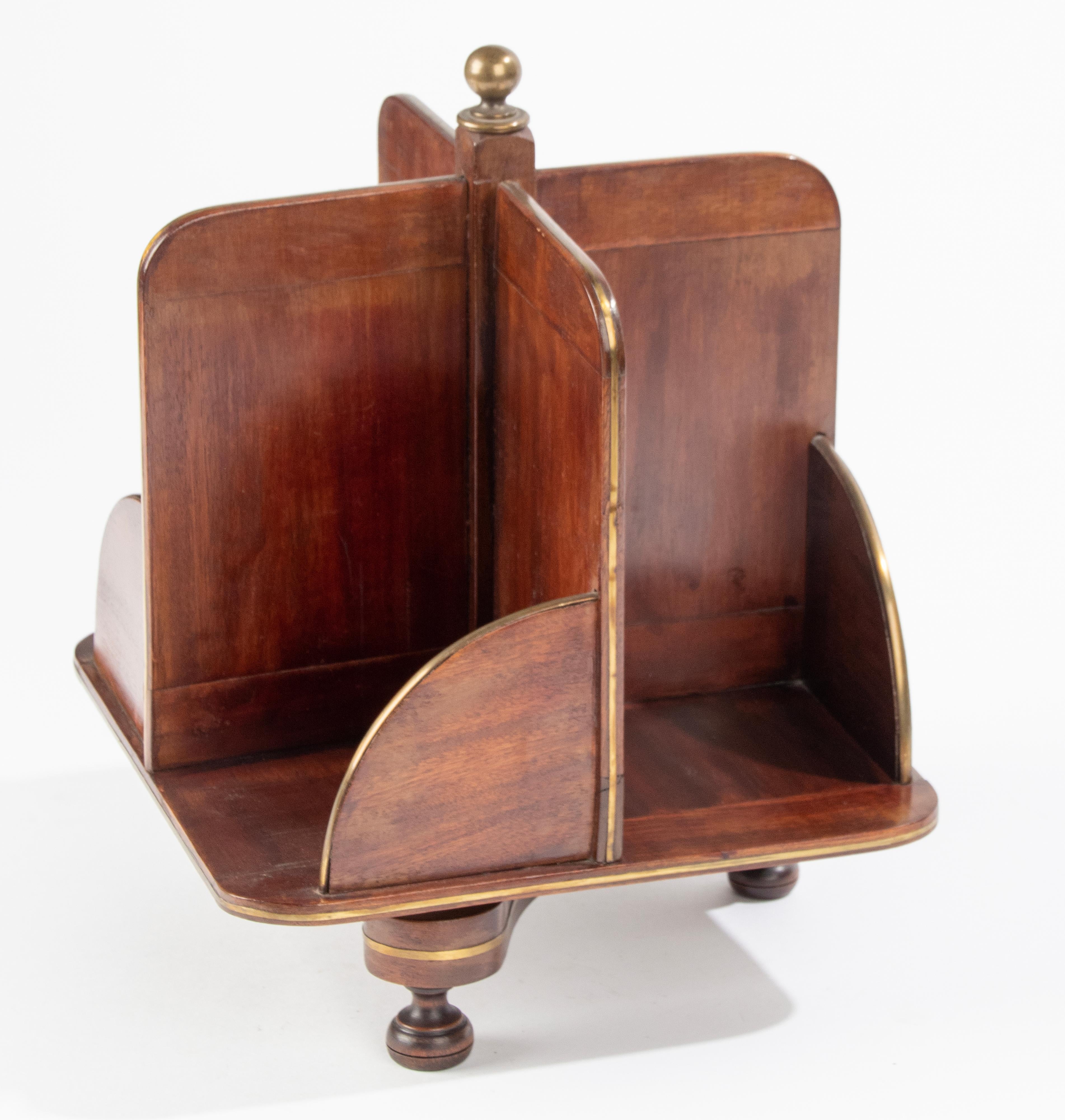 Late 19th Century Reddish Wood Desktop Revolving Desk Bookcase 12
