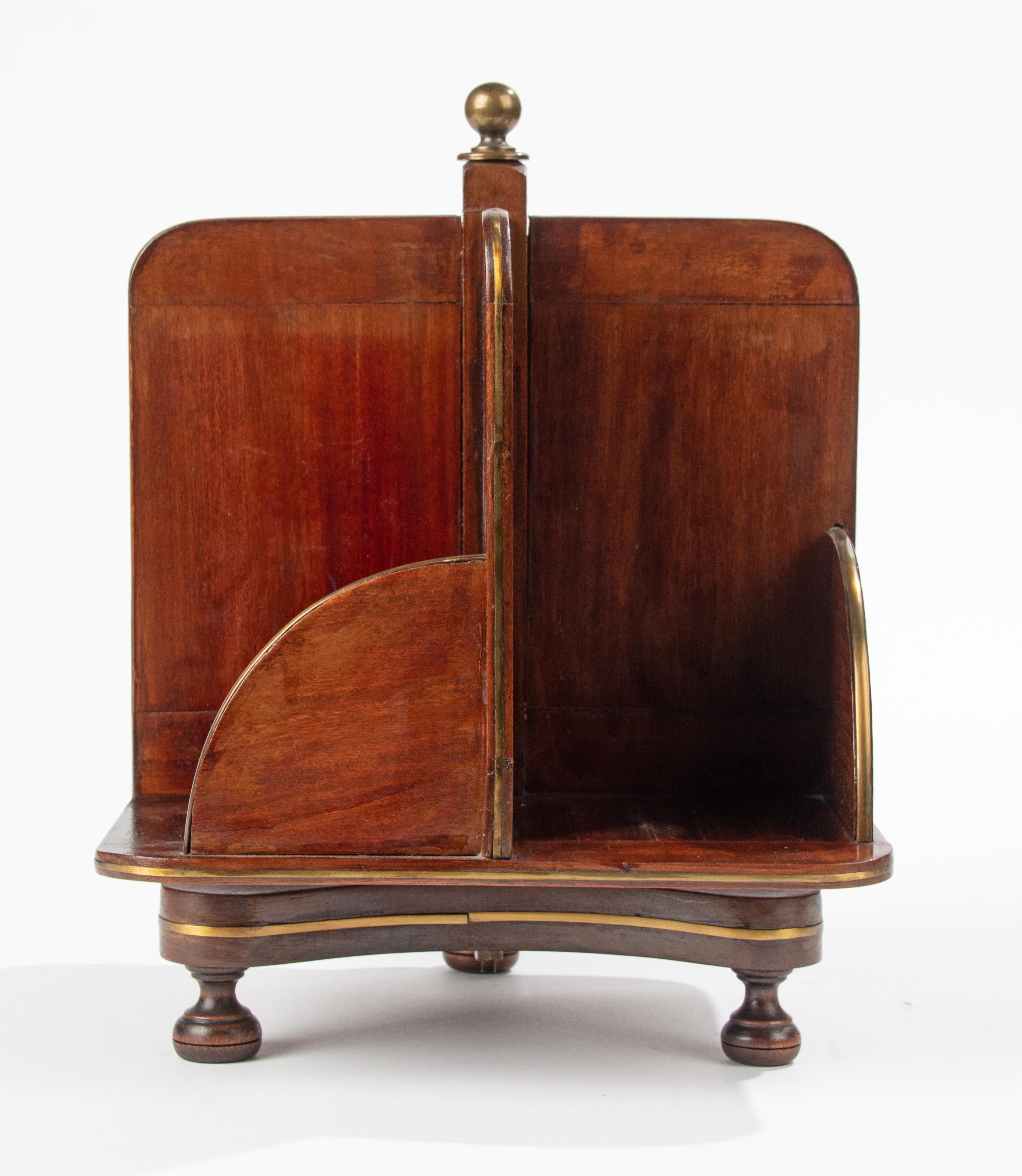 Late 19th Century Reddish Wood Desktop Revolving Desk Bookcase 1