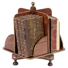 Fin du 19e siècle Bureau tournant en bois rougeâtre Bibliothèque