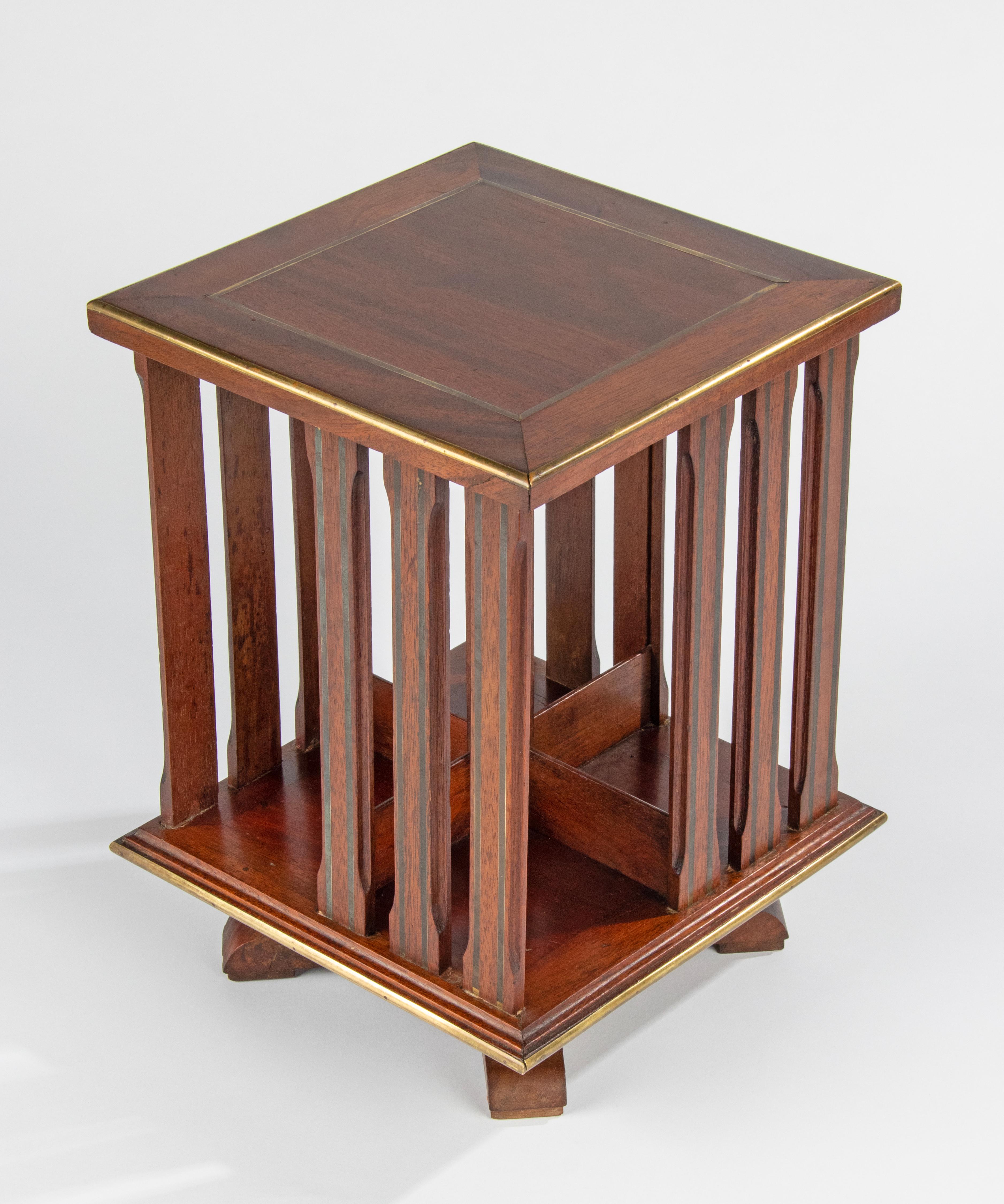 Late 19th Century Reddish Wood Desktop / Revolving Desk Bookcase For Sale 5