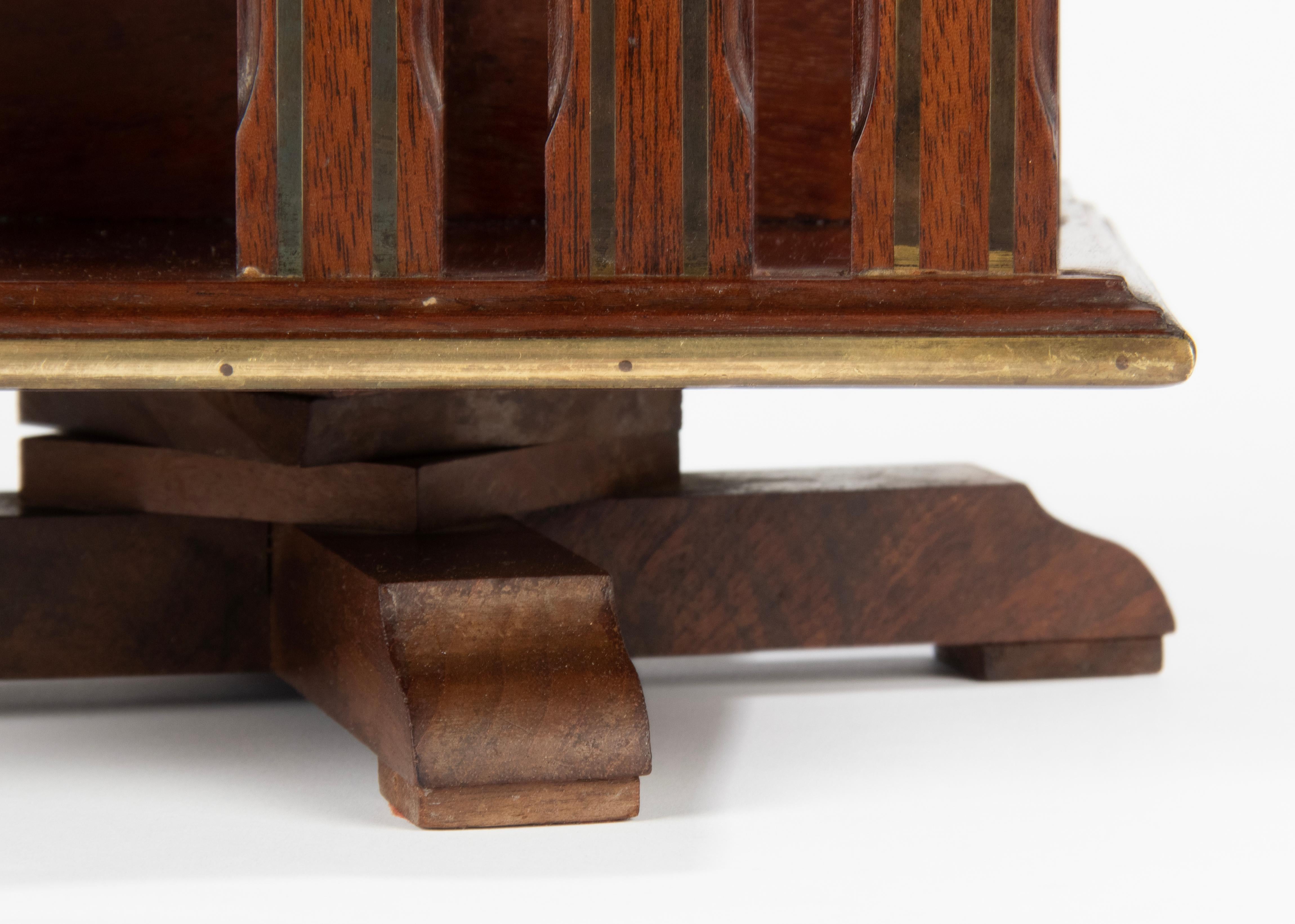 Late 19th Century Reddish Wood Desktop / Revolving Desk Bookcase For Sale 9