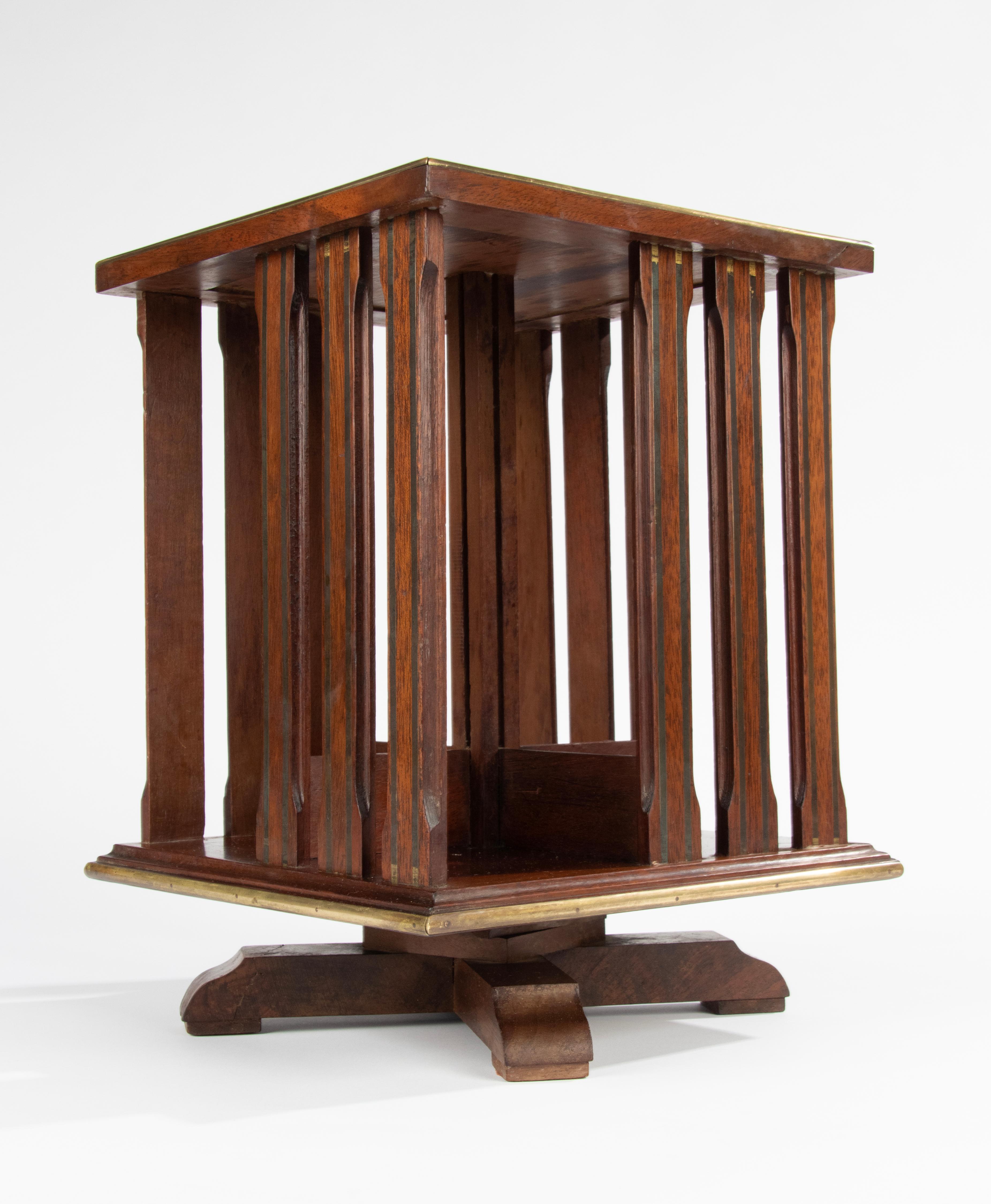 Late 19th Century Reddish Wood Desktop / Revolving Desk Bookcase For Sale 11