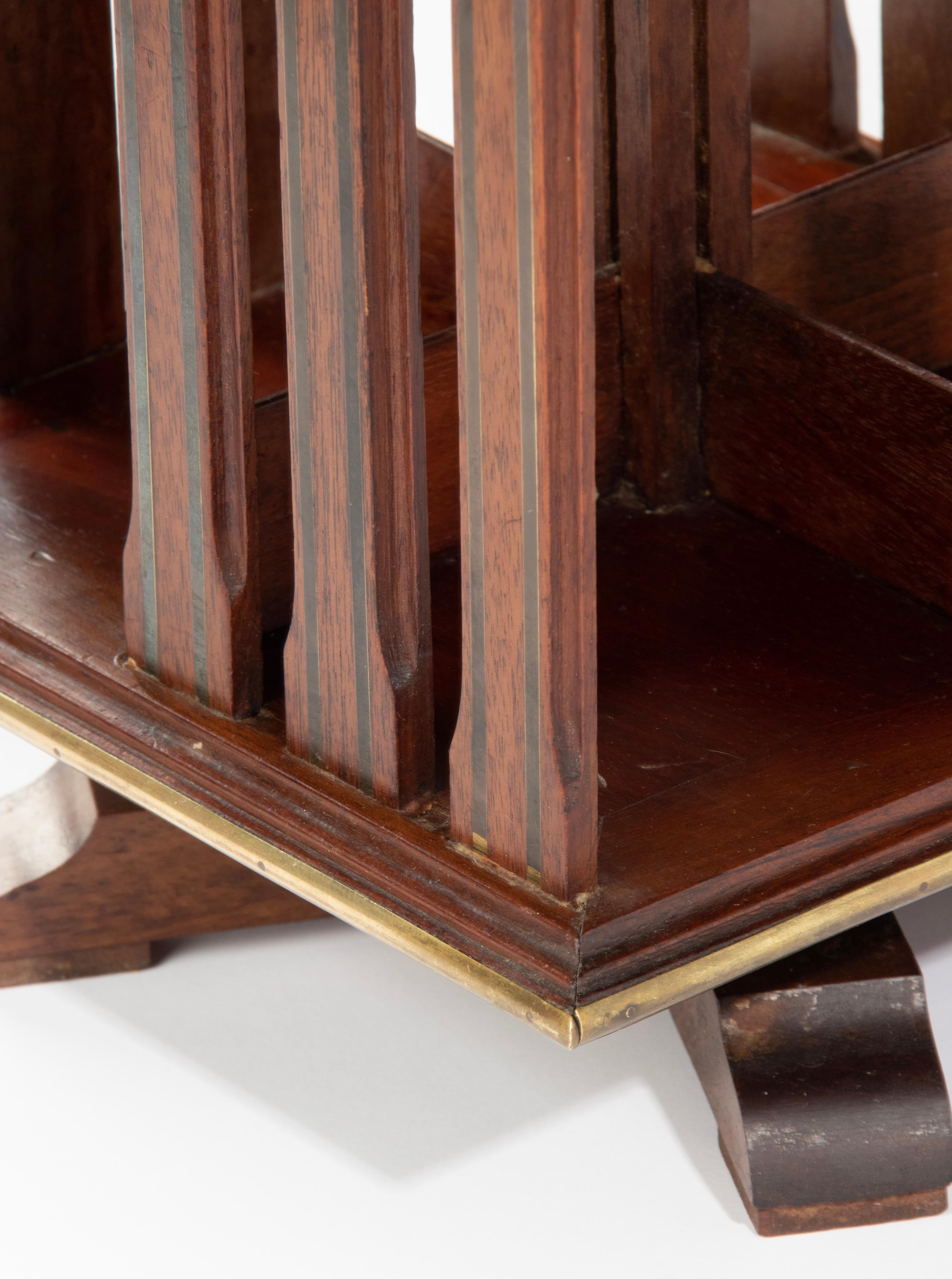 Late 19th Century Reddish Wood Desktop / Revolving Desk Bookcase For Sale 14