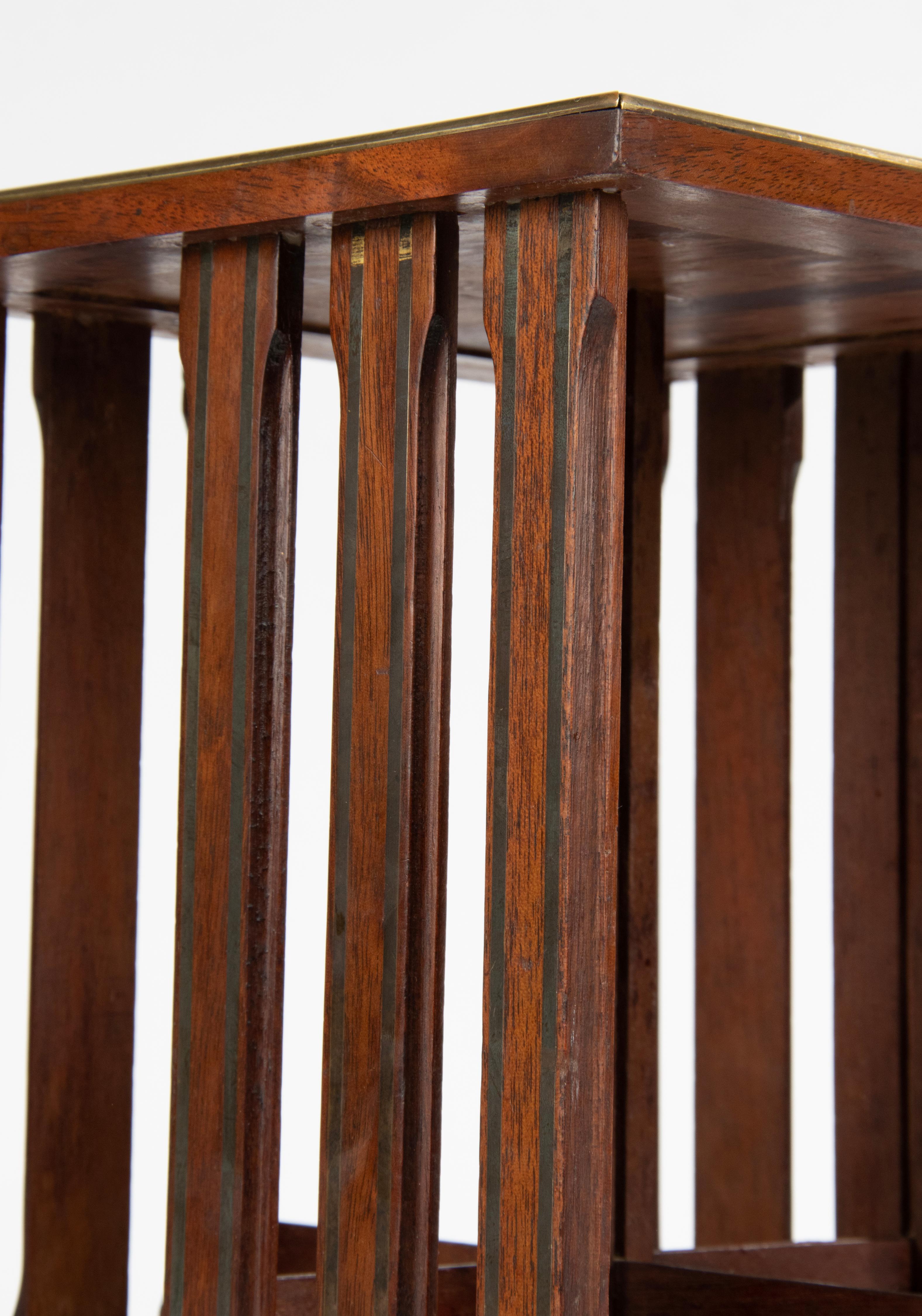 French Late 19th Century Reddish Wood Desktop / Revolving Desk Bookcase For Sale