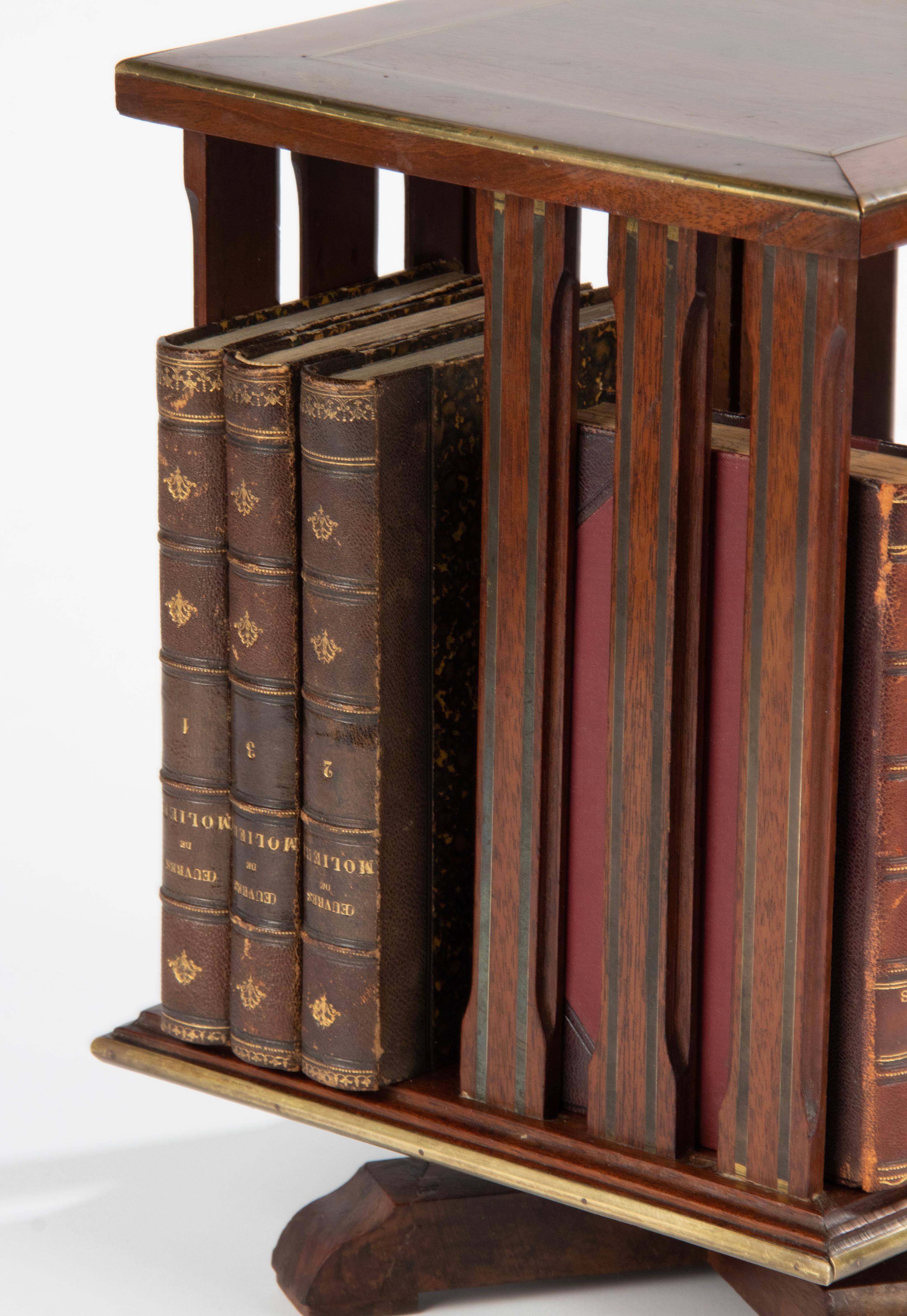 Late 19th Century Reddish Wood Desktop / Revolving Desk Bookcase For Sale 3