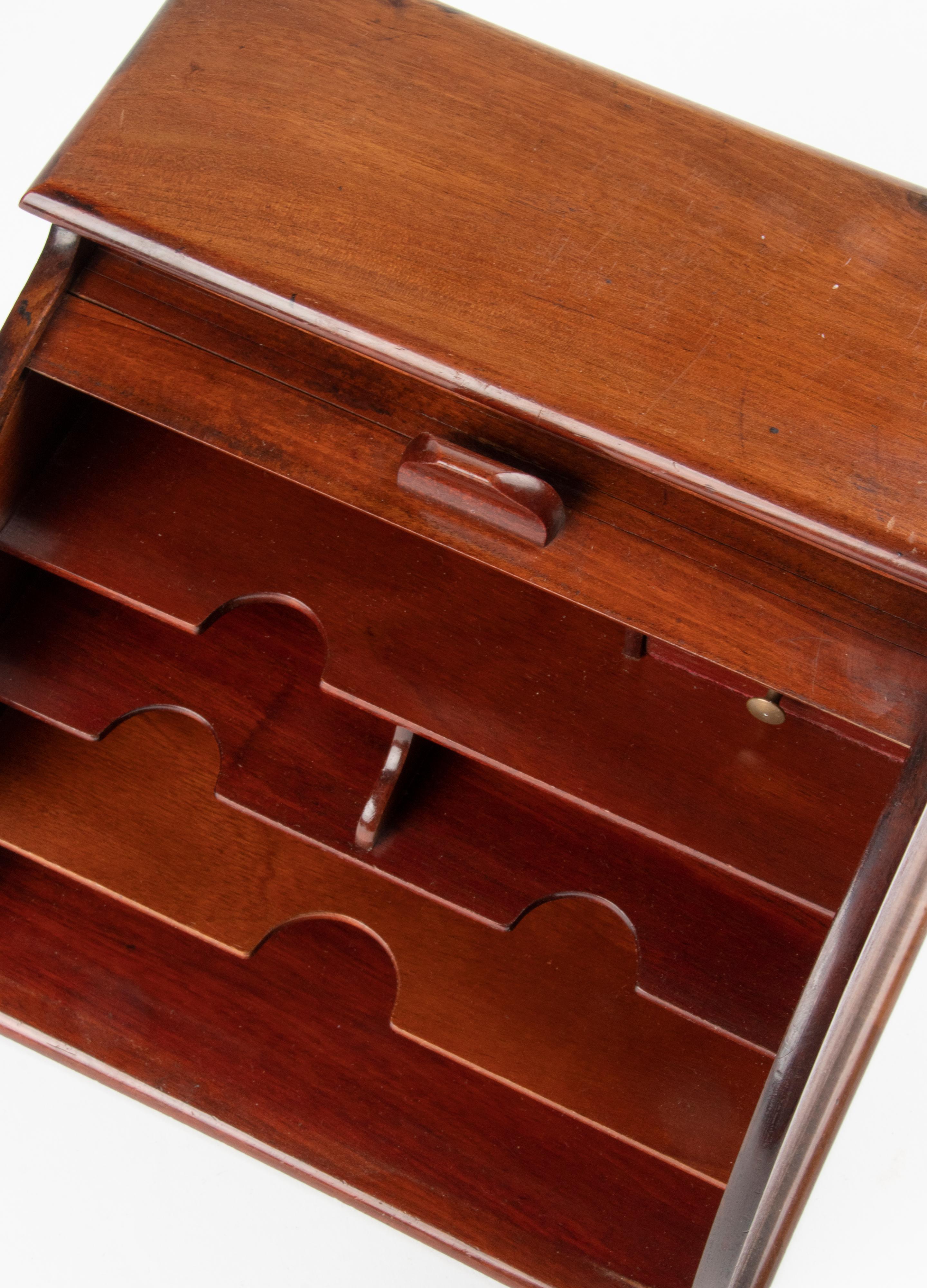 Late 19th Century Desktop Tambour Letter Storage Box For Sale 7
