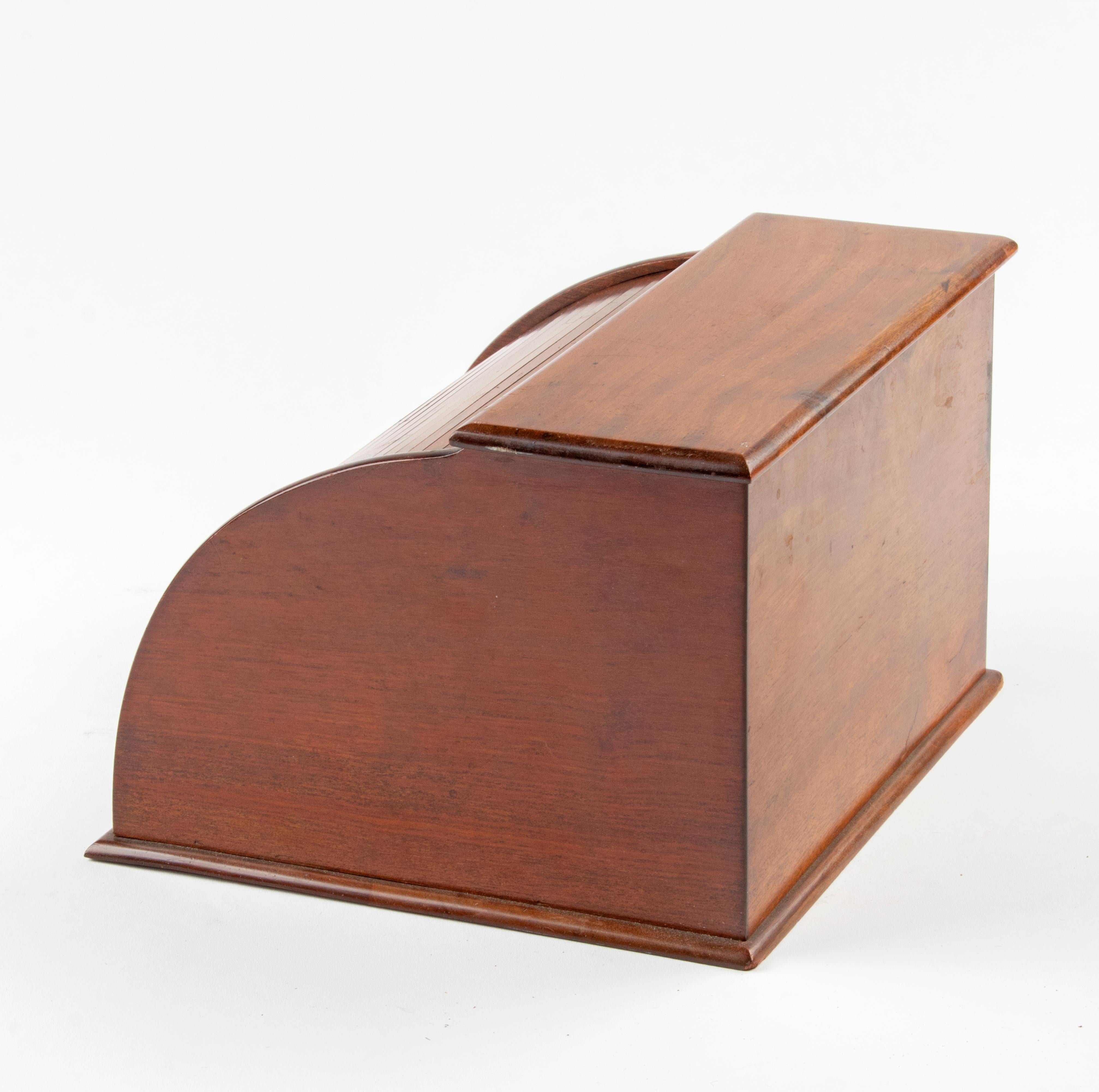 Late 19th Century Desktop Tambour Letter Storage Box For Sale 8