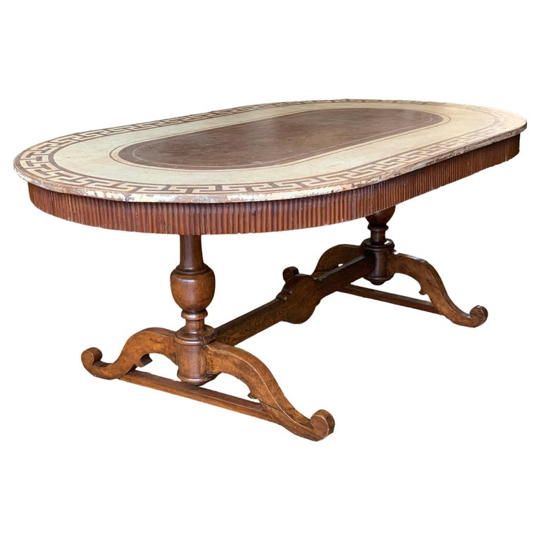 Late Table Late 19th Century Dining Oval Table For Sale at 1stDibs