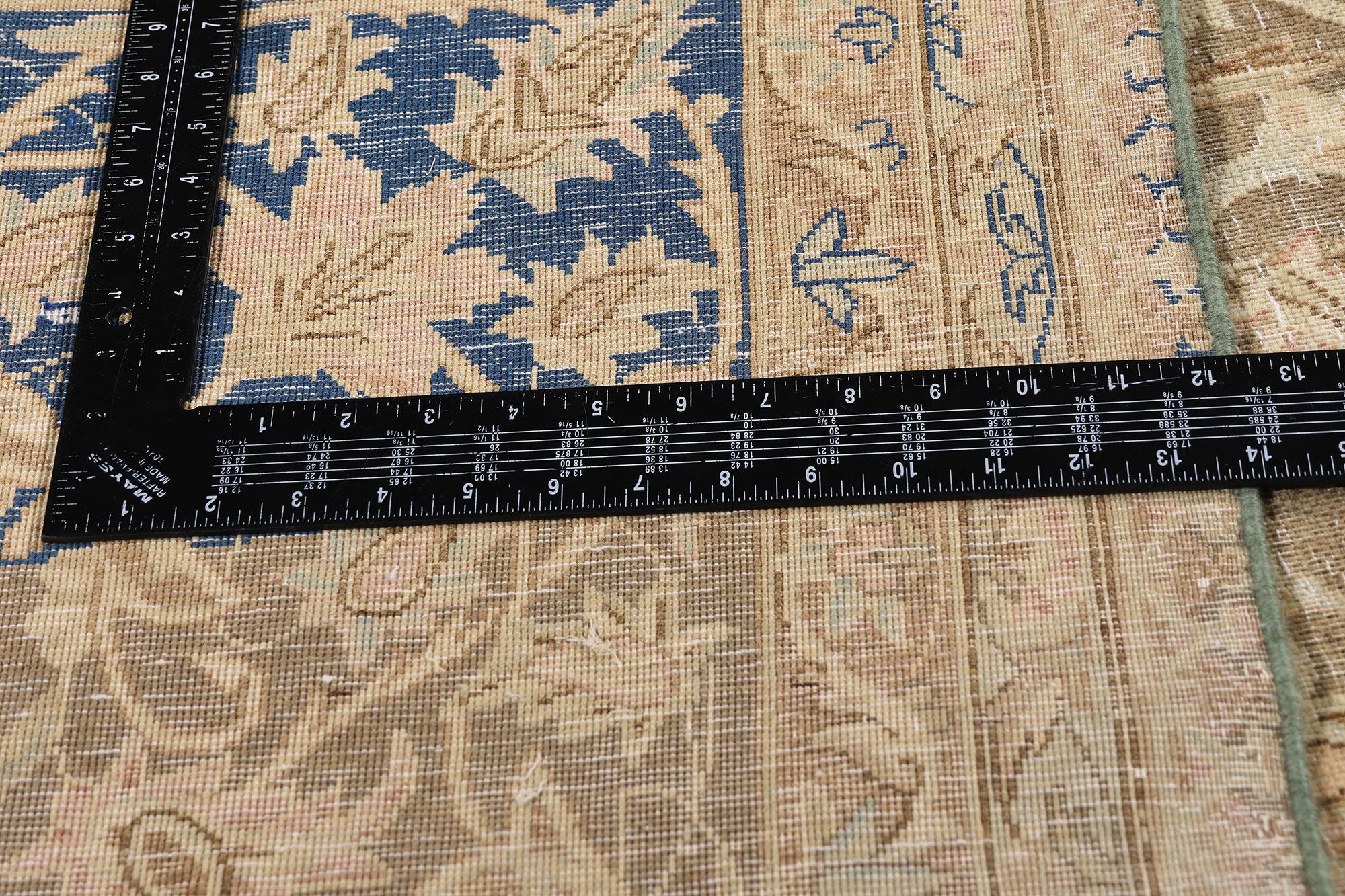 Late 19th Century Distressed Antique Persian Kerman Rug For Sale 3