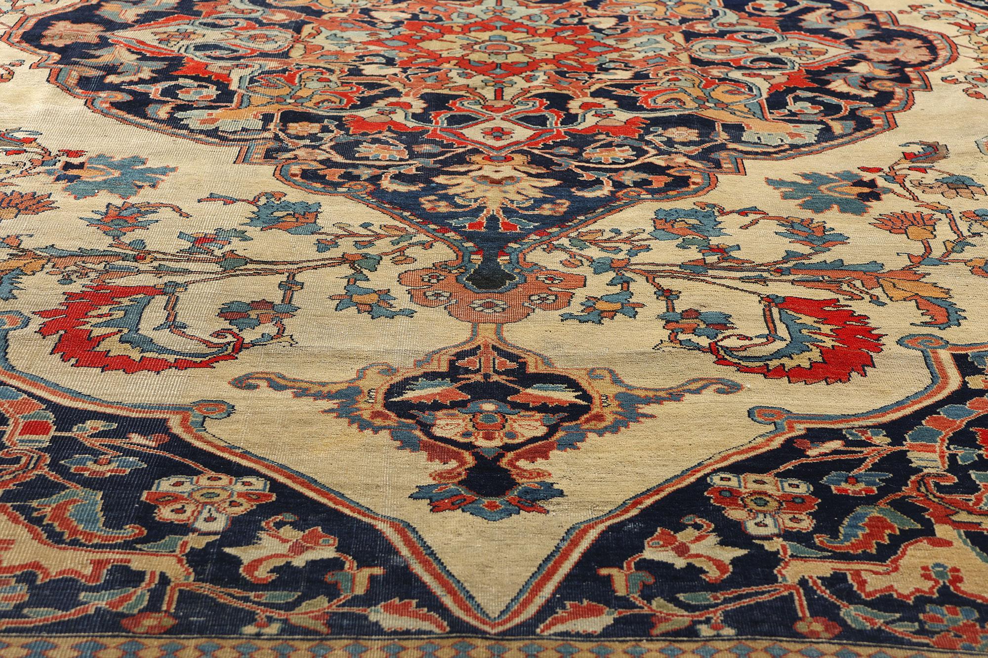 Fin du 19e siècle - Tapis persan de The MODERNS KASHAN avec style Modernity en vente 1