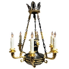 Late 19th Century Doré Bronze Patinated Regence Style Chandelier