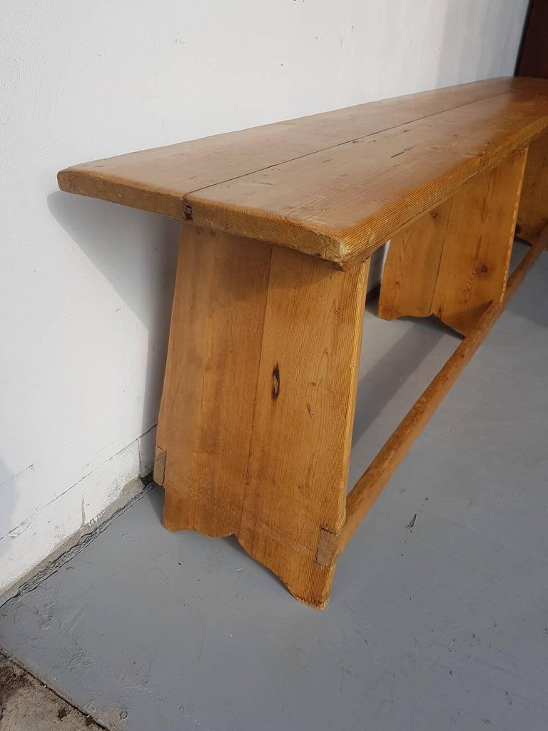 Late 19th Century Dutch Pinewood Bench at 1stDibs