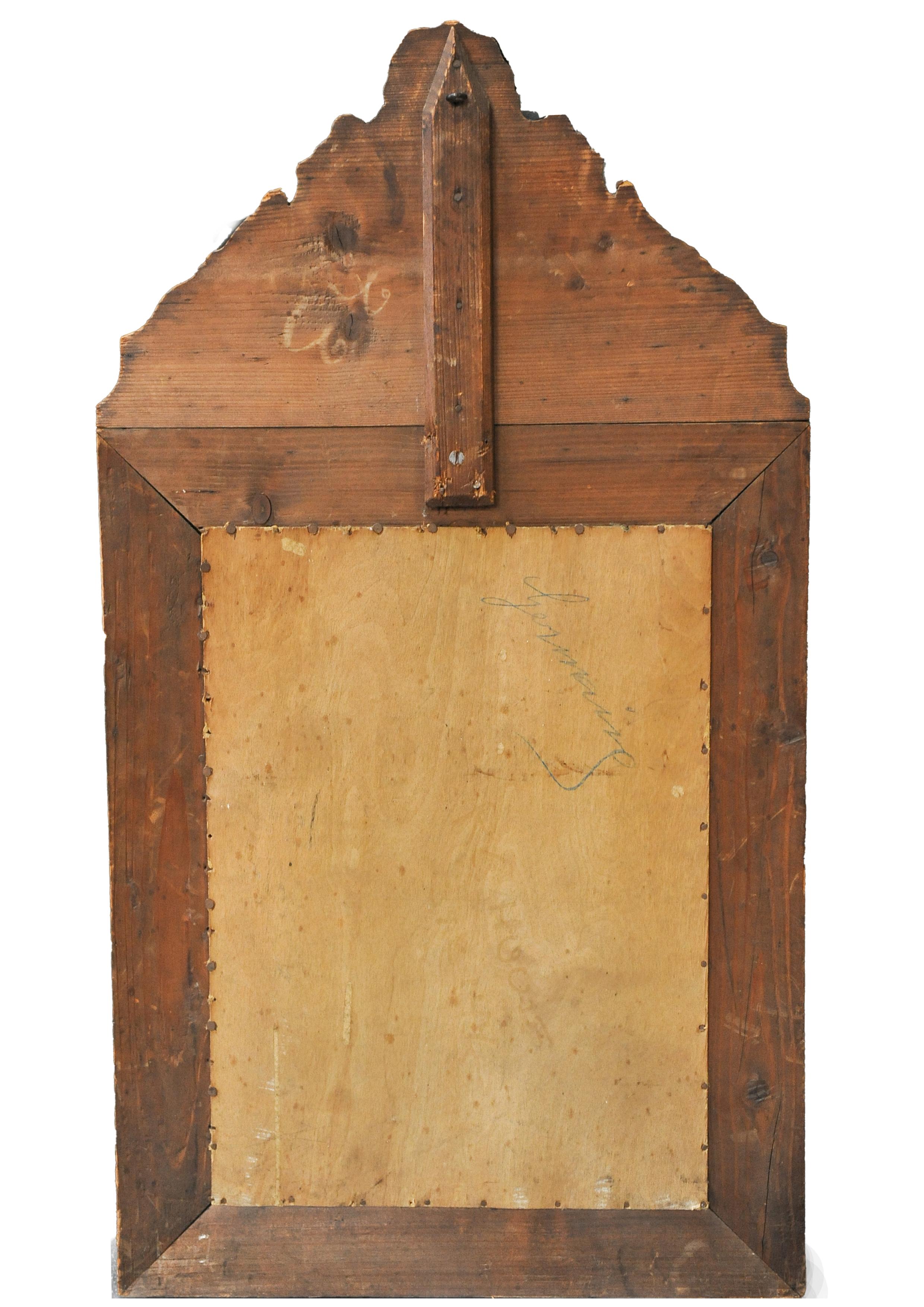 XIXe siècle Miroir mural en métal pressé hollandais de la fin du 19e siècle avec motifs décoratifs floraux en vente