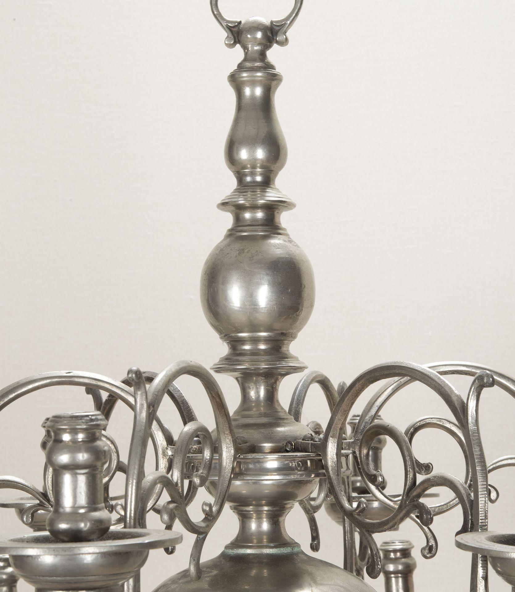 Rococò Lampadario a candela in argento olandese della fine del XIX secolo in vendita