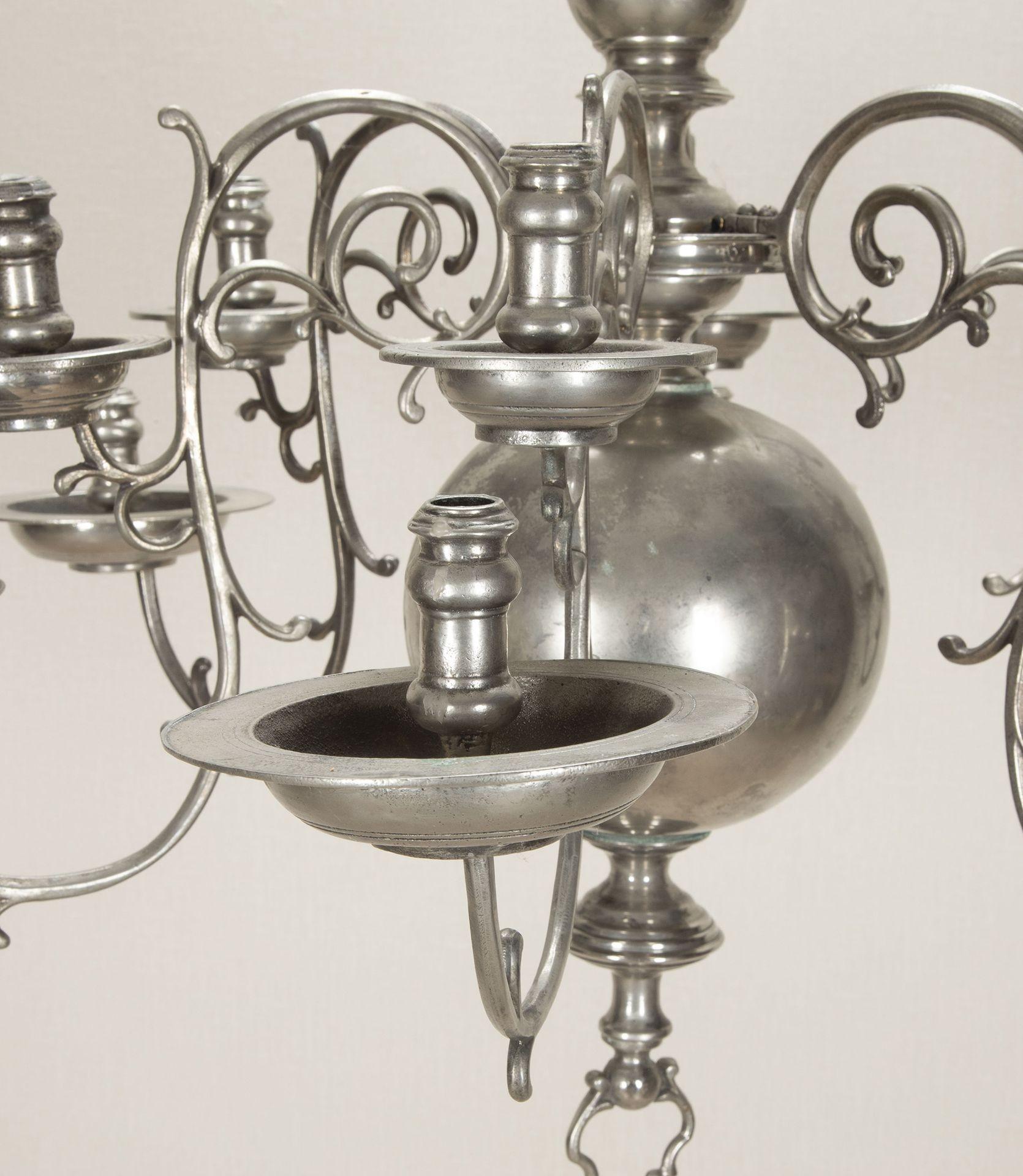 Olandese Lampadario a candela in argento olandese della fine del XIX secolo in vendita