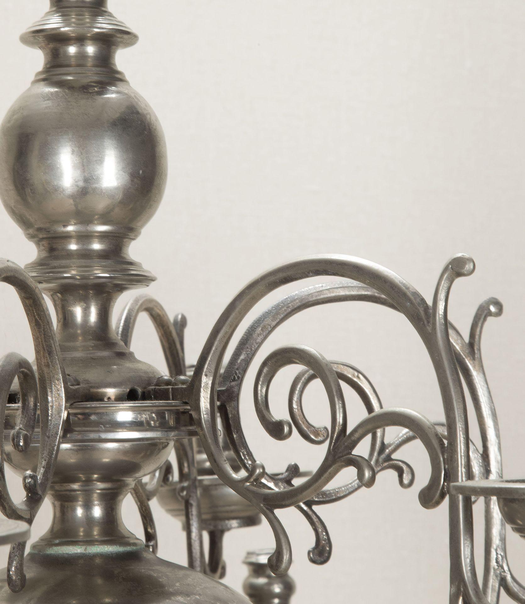 Placcato argento Lampadario a candela in argento olandese della fine del XIX secolo in vendita