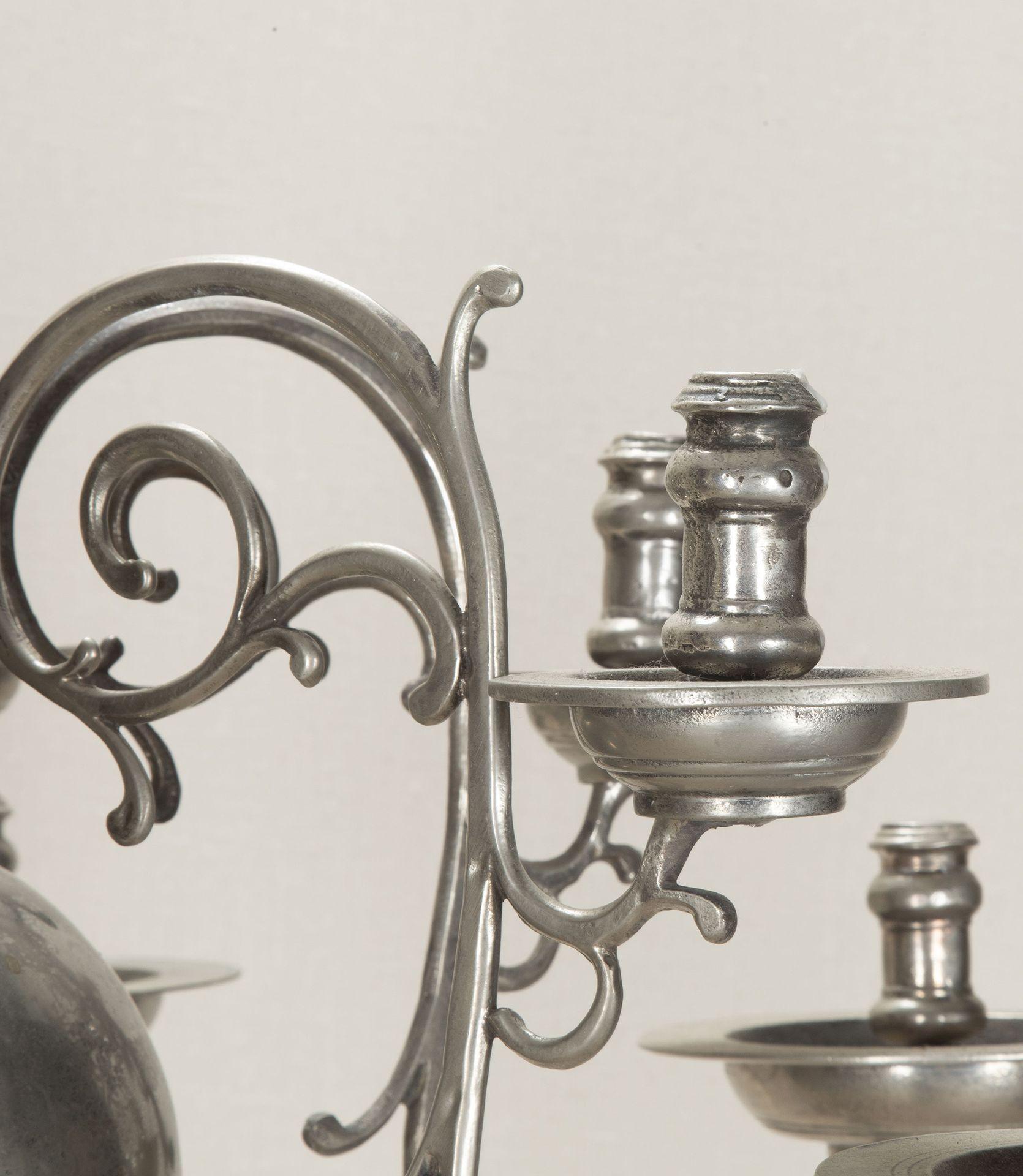 Lampadario a candela in argento olandese della fine del XIX secolo in vendita 1