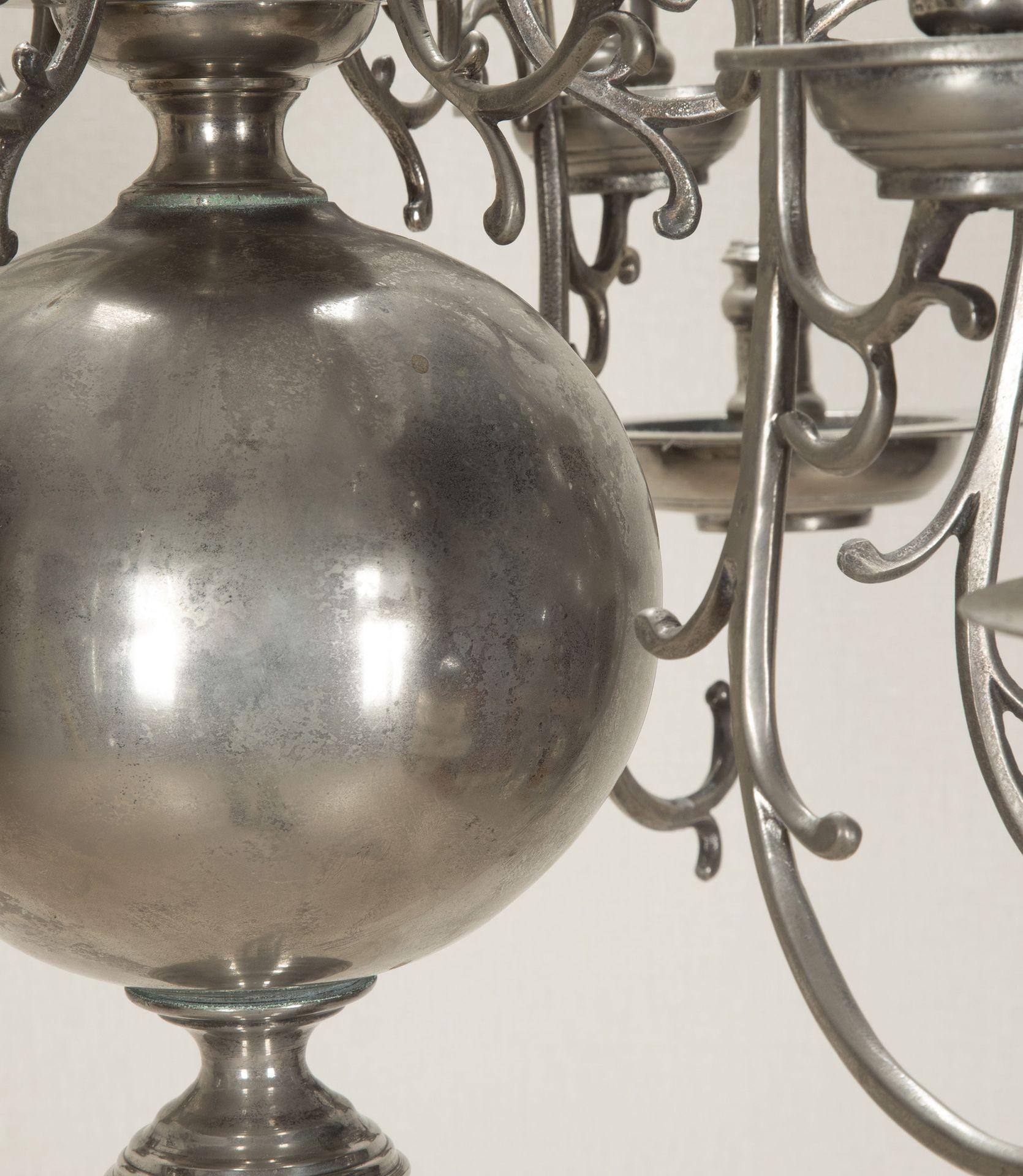 Lampadario a candela in argento olandese della fine del XIX secolo in vendita 2