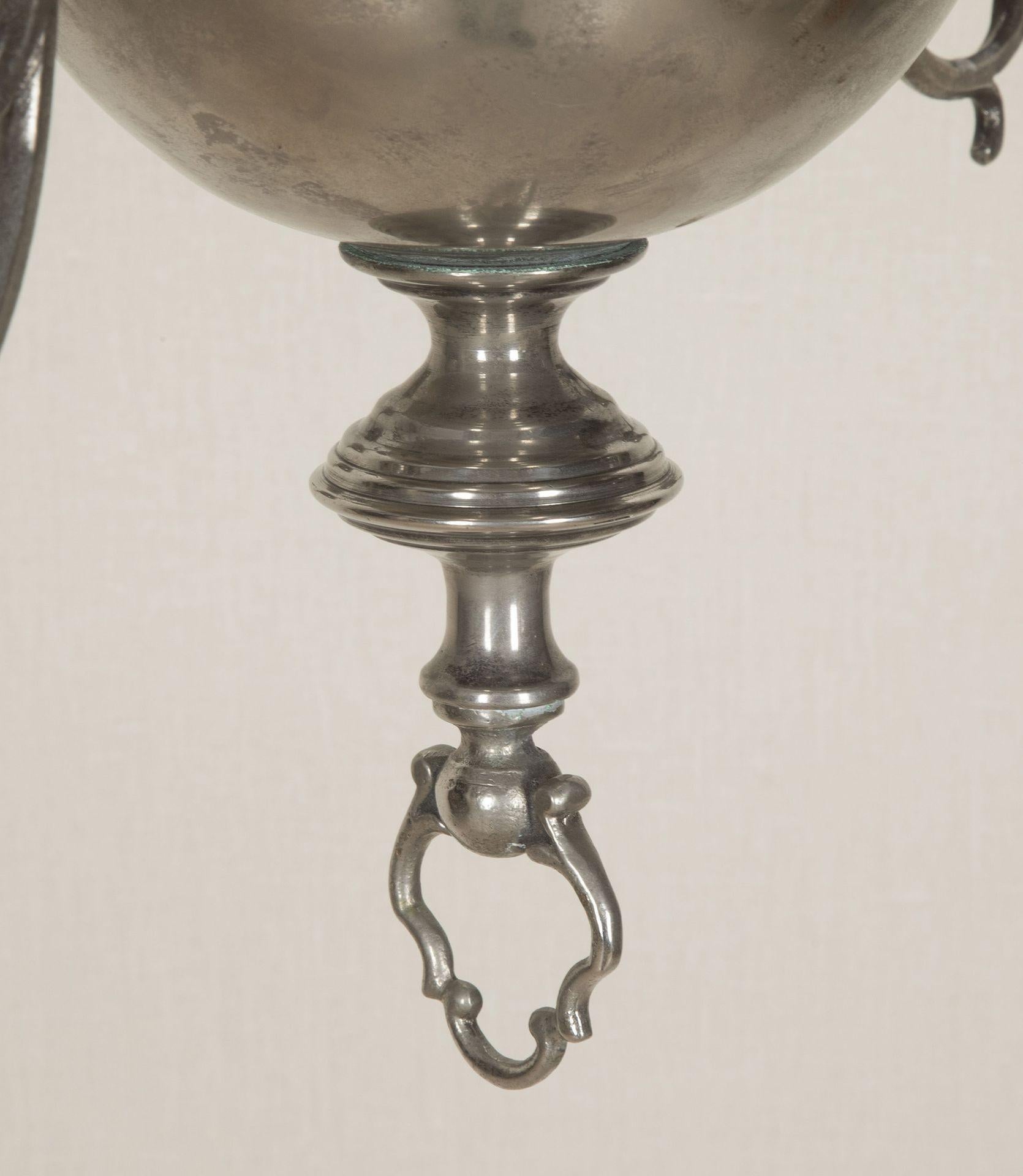 Lampadario a candela in argento olandese della fine del XIX secolo in vendita 3