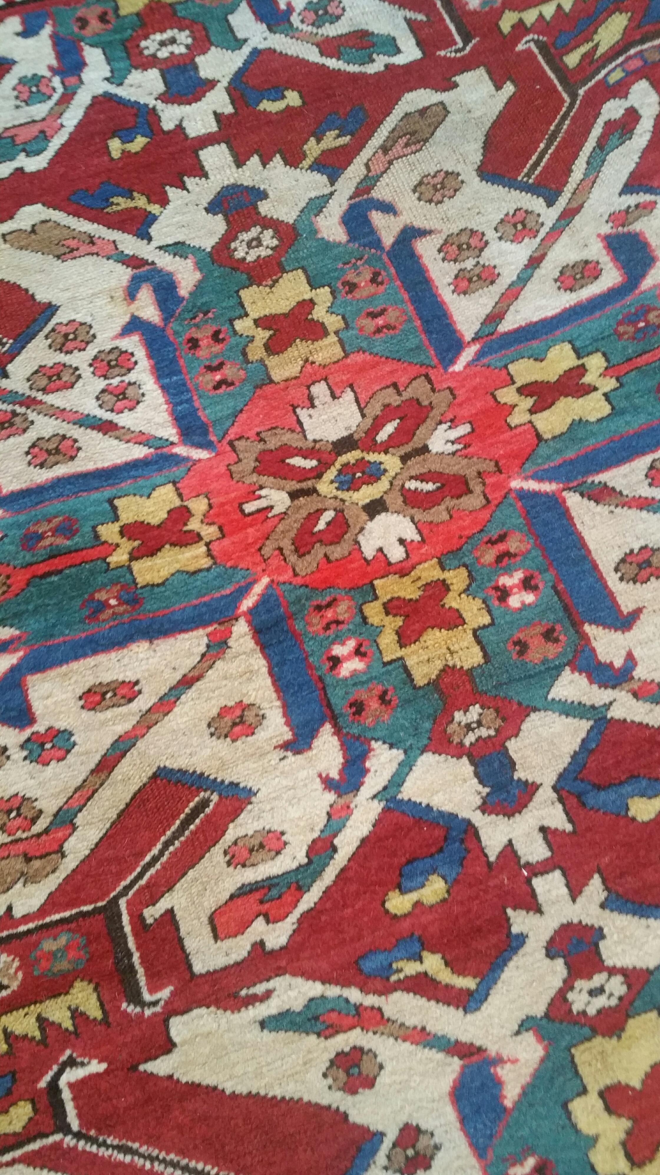 Late 19th Century Eagle Kazak Chelaberd Wool Rug Carpet For Sale 1