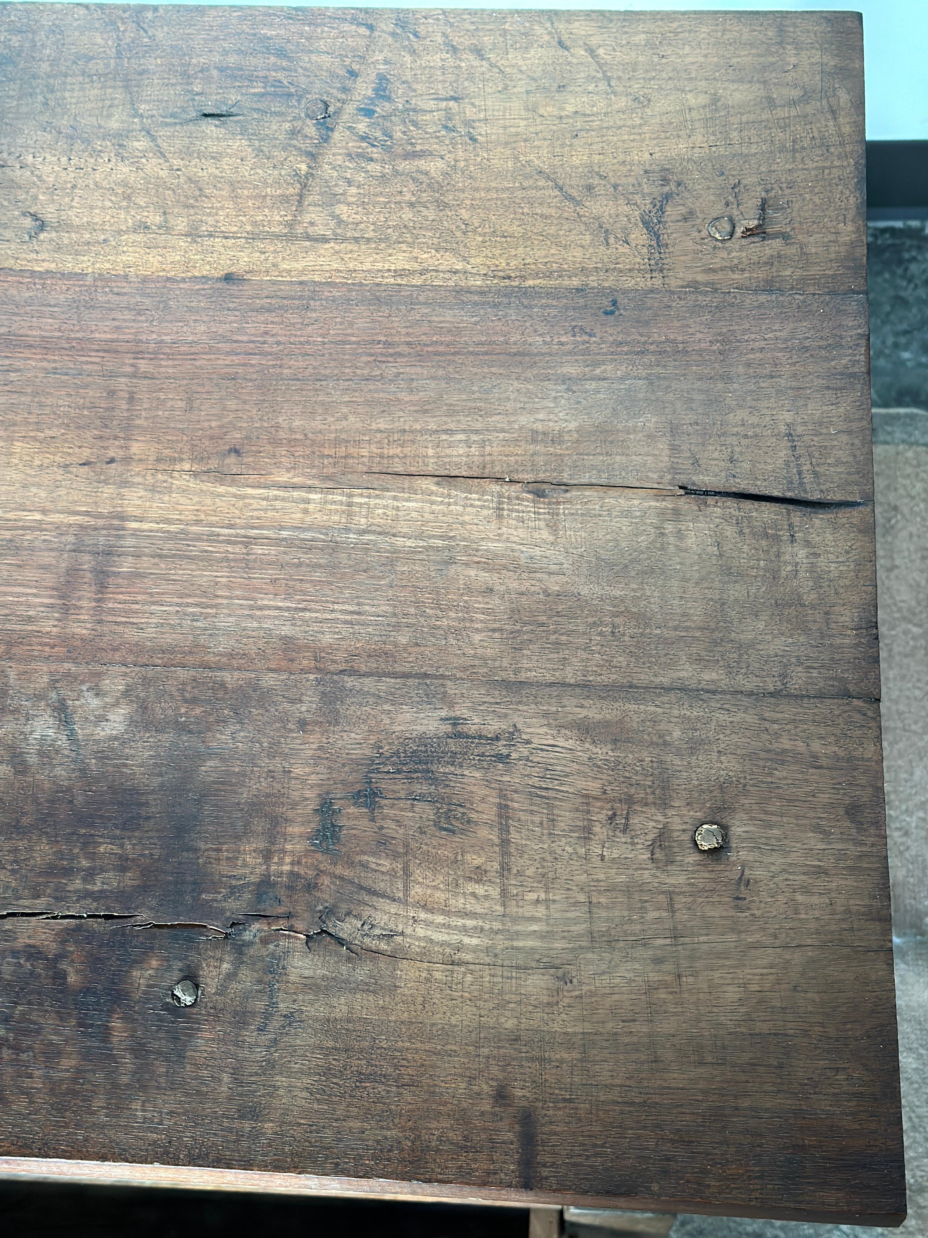 Late 19th Century/Early 20th Century Wooden Prep Island Table In Fair Condition In Nashville, TN