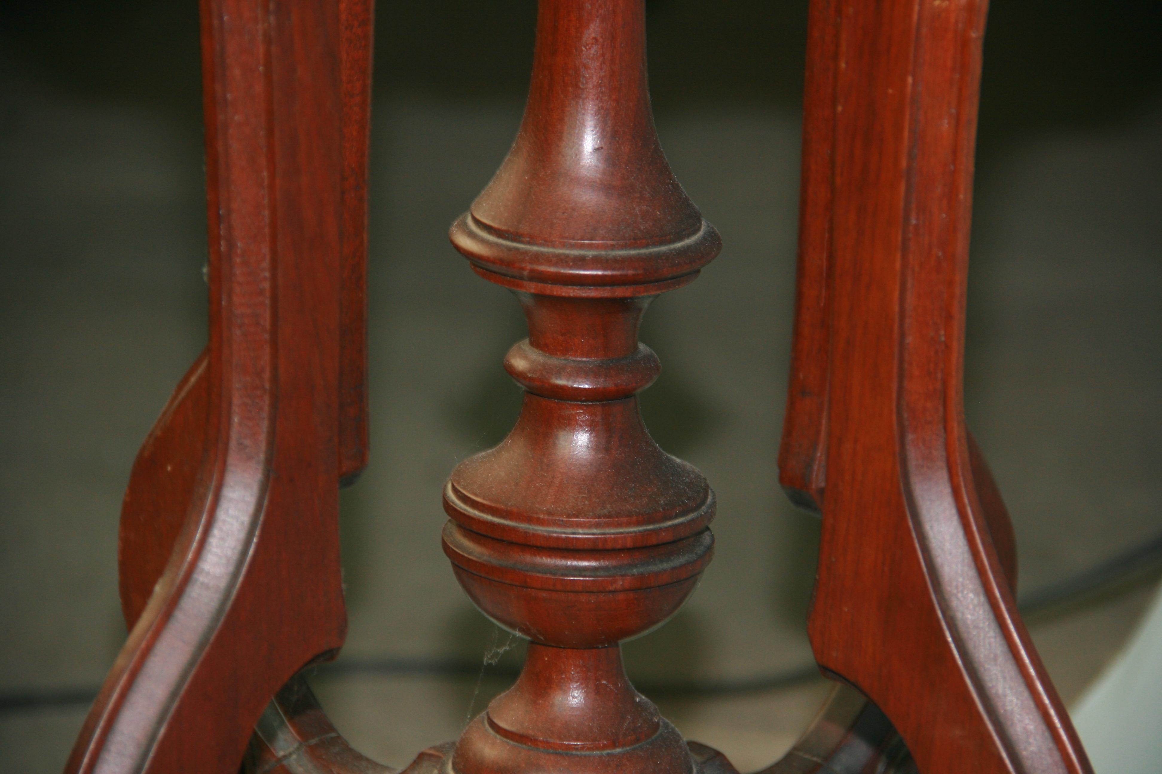 Antique  East Lake Victorian Walnut and Marble Parlor/Center Table Circa 1890 12