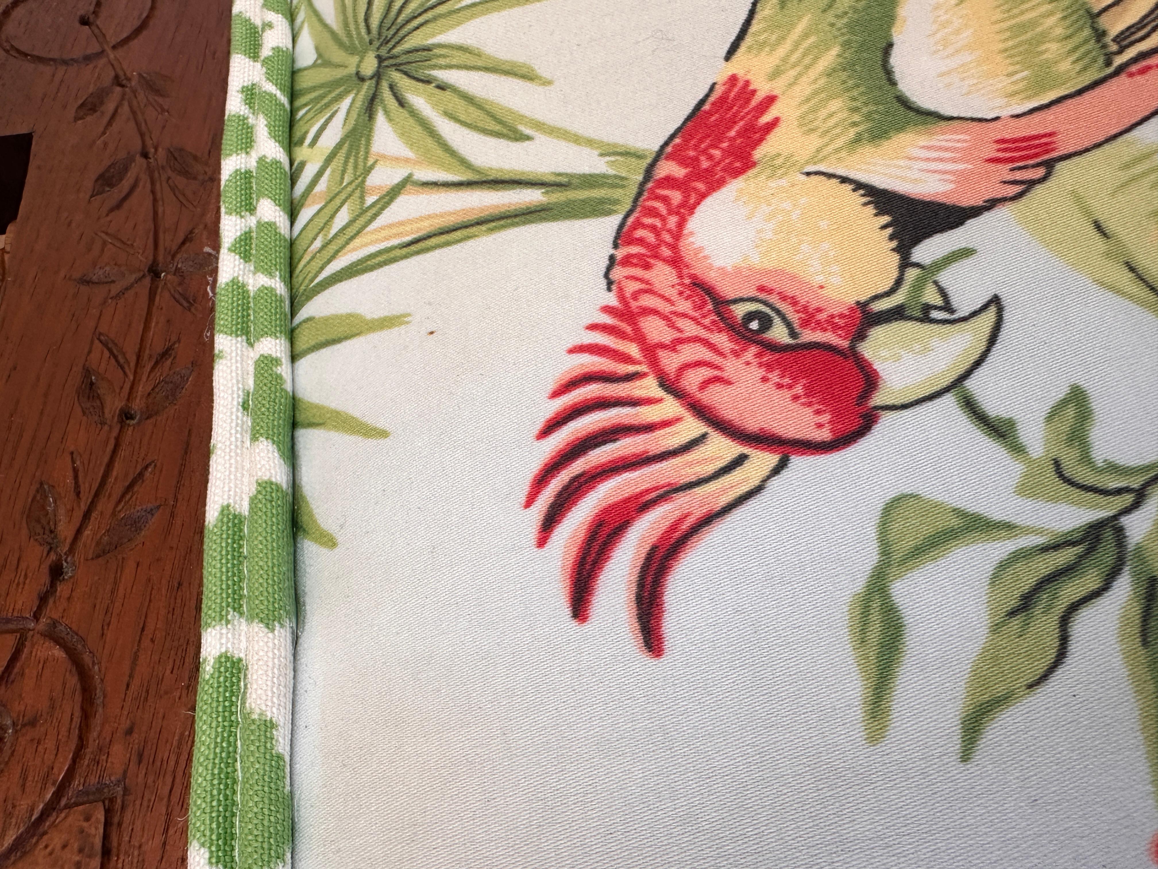 Late 19th Century Eastlake Dining Chairs With Thabut Parrot Upholstery Fabric(4) For Sale 10