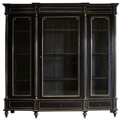Late 19th Century Ebonised Bookcase in the Directoire Taste