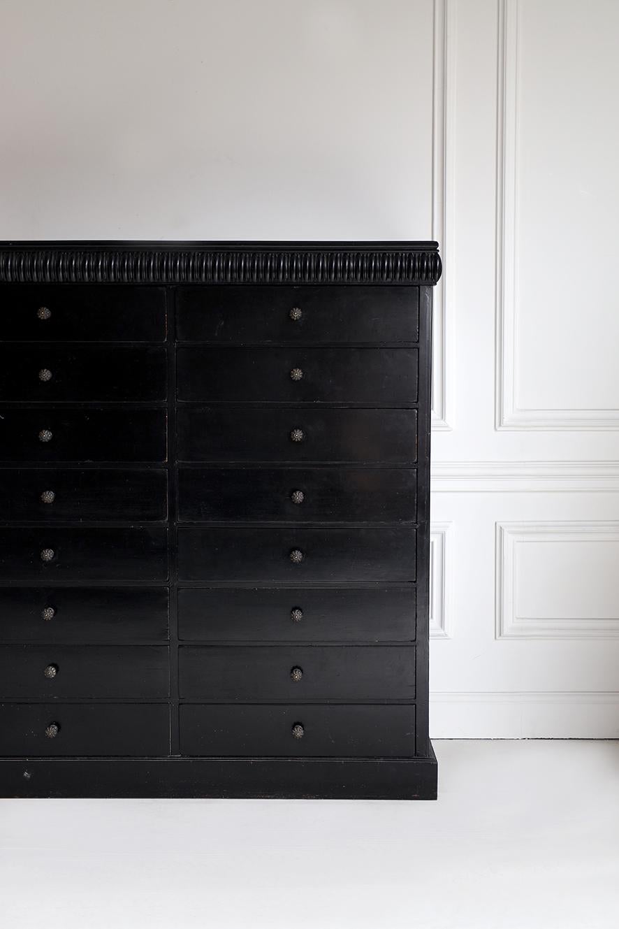 Ebonized Late 19th Century Ebonised Chest of Drawers For Sale