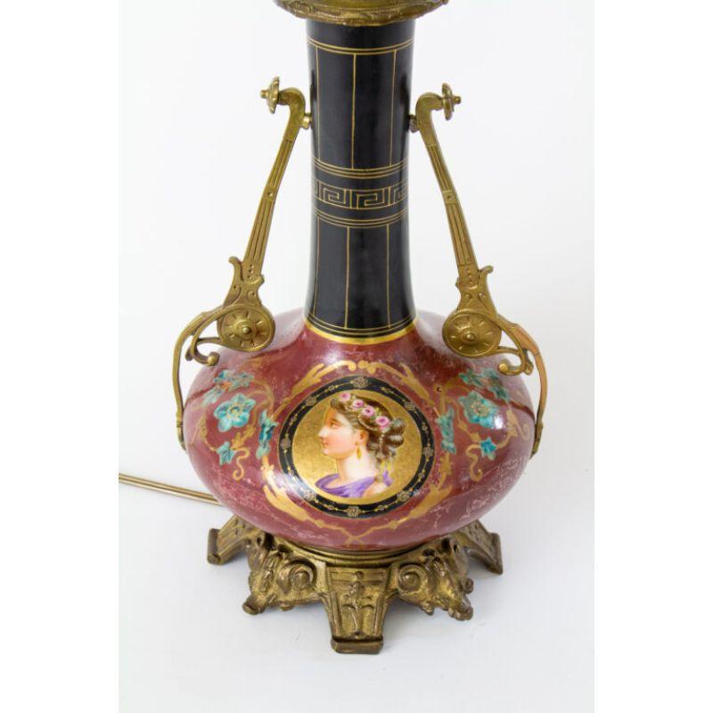 Aesthetic Movement Late 19th Century Eclectic Cameo Table Lamp For Sale