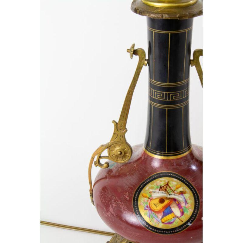 American Late 19th Century Eclectic Cameo Table Lamp For Sale