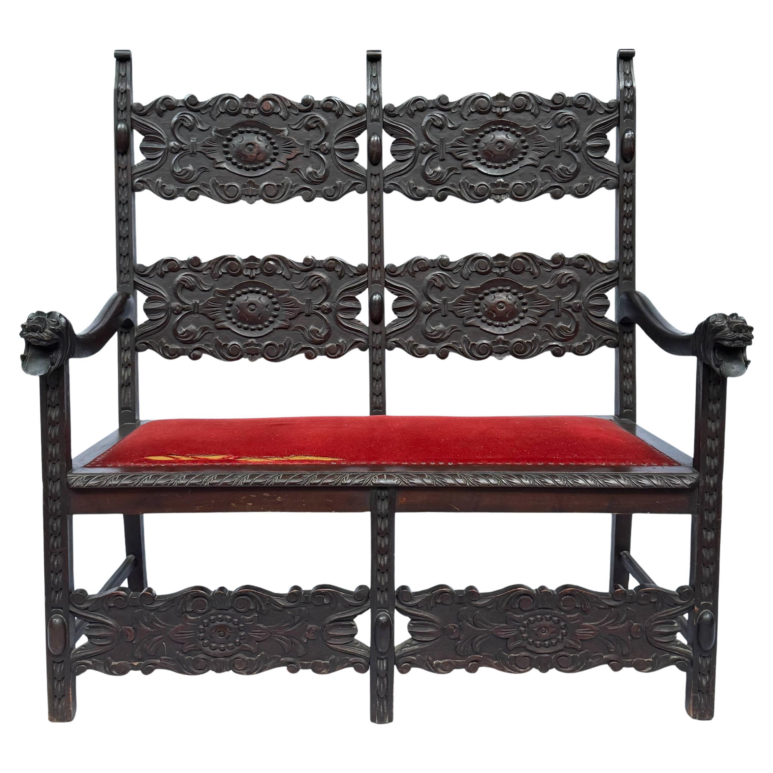 Suite de salon éclectique paraguayen de la fin du XIXe siècle - néo-renaissance italienne en vente 4