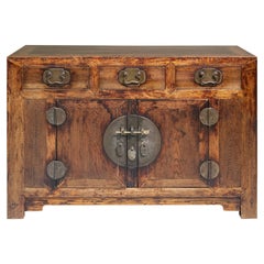 Late 19th Century Elm Wood Sideboard from Tianjin, China