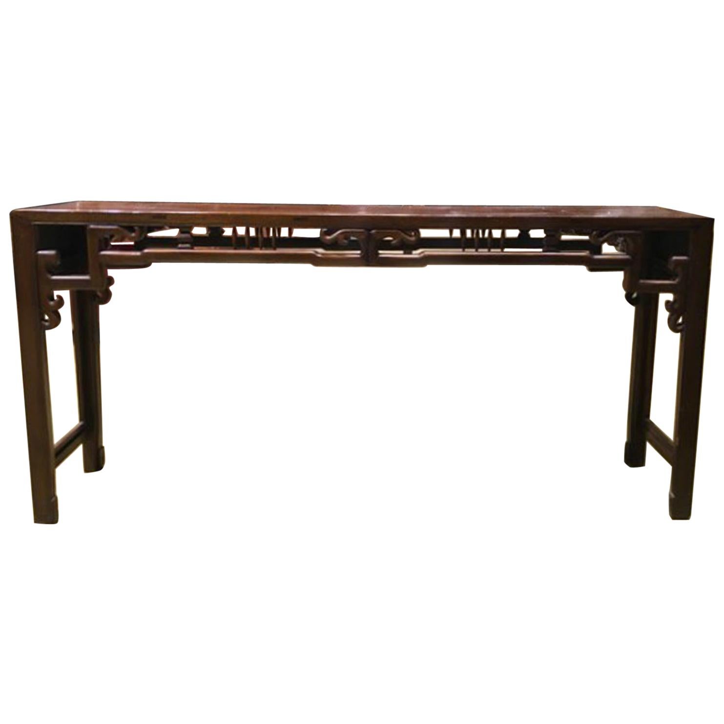 Late 19th Century Elmwood Console China Export