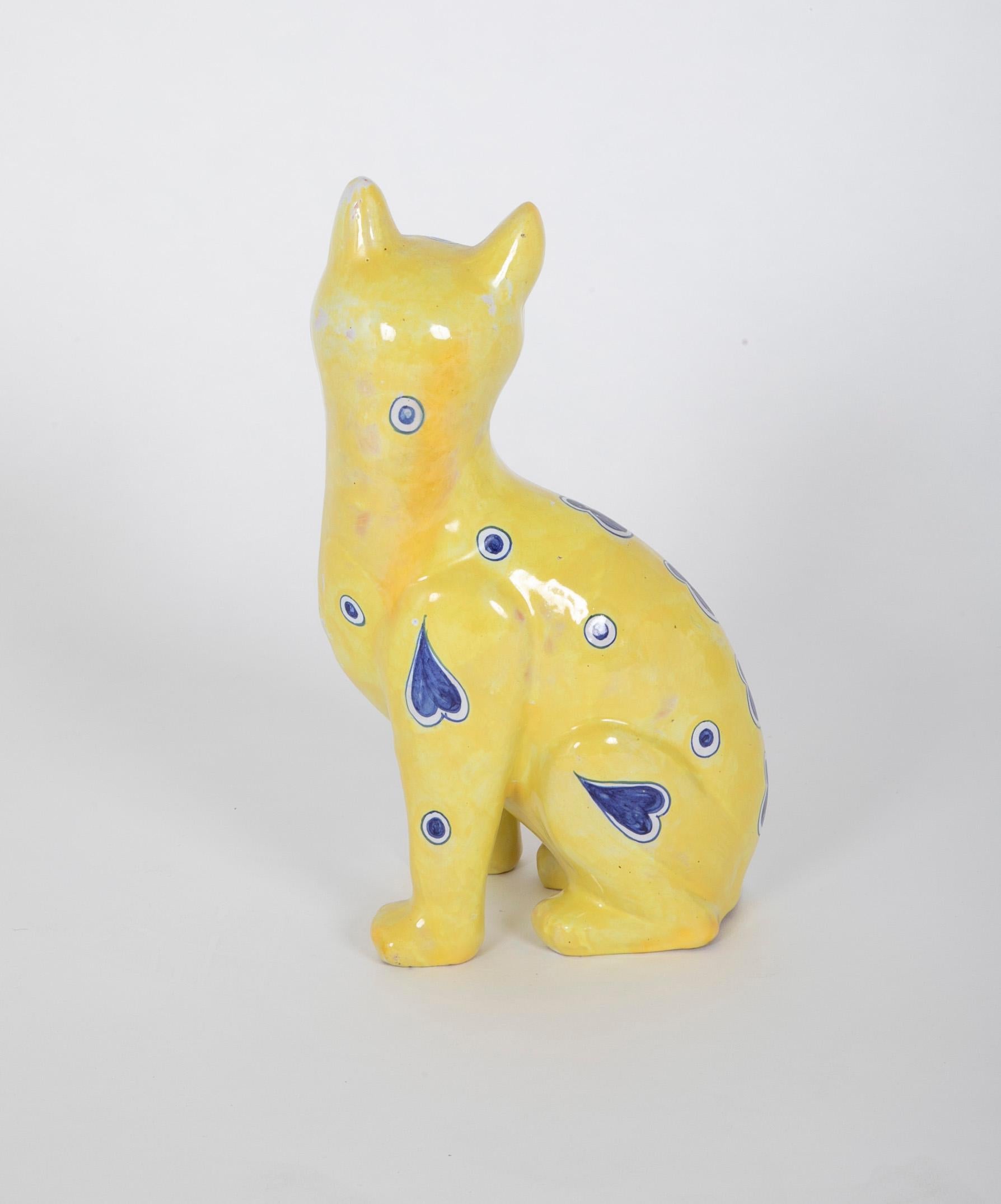 French Late 19th Century Emile Galle Cat, Signed 'Nancy'