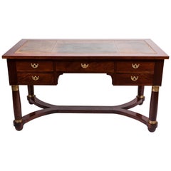 Late 19th Century Empire French Mahogany Desk or Bureau Plat