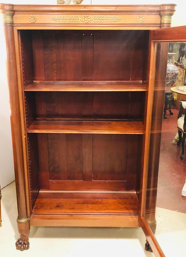Late 19th Century Empire Style Bookcase with Bronze Mounts a