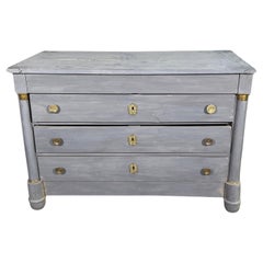 Late 19th Century Empire Style Chest with Ormolu Hardware and Mounts