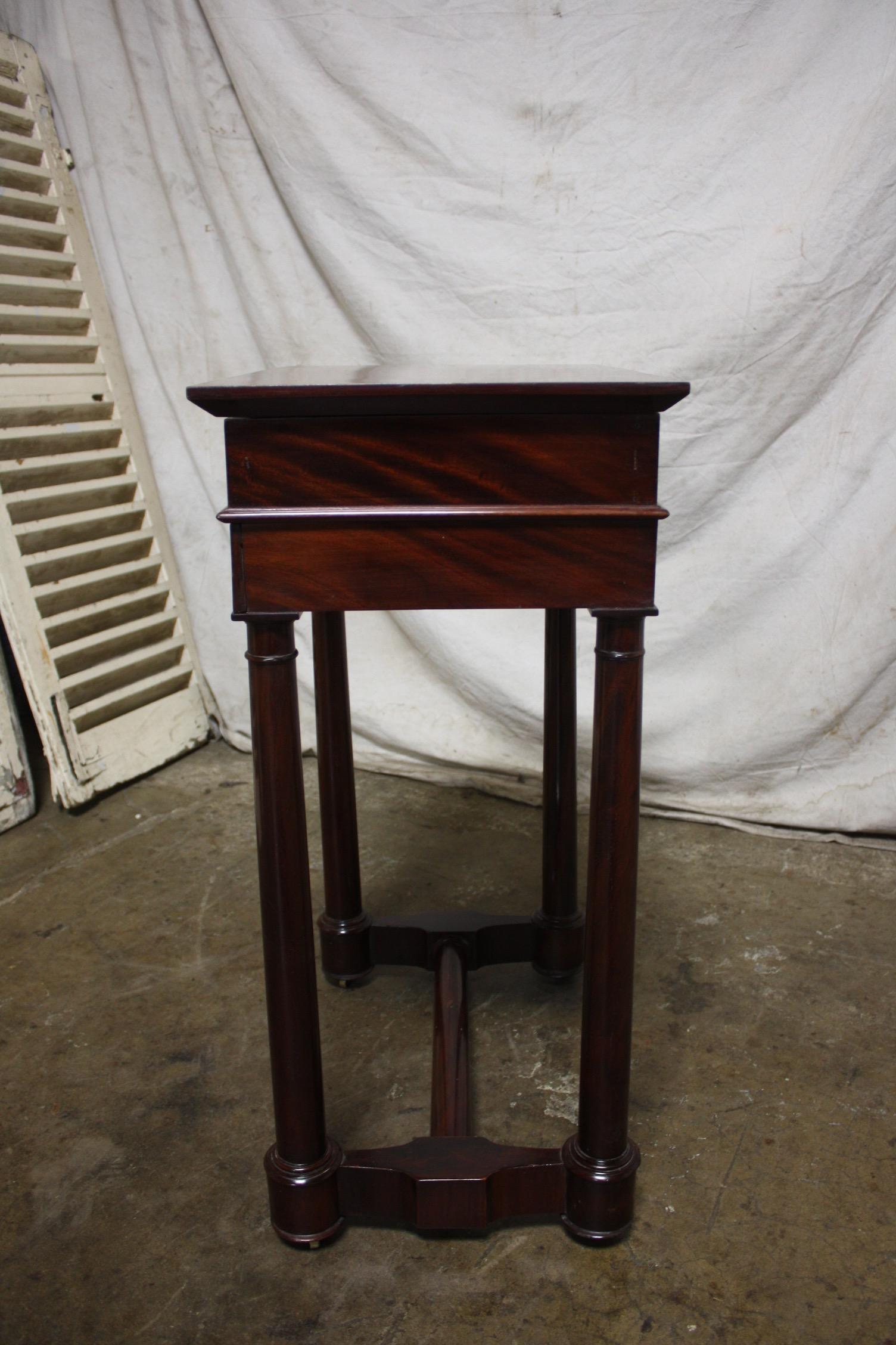 Mahogany Late 19th Century Empire Style Side Table For Sale