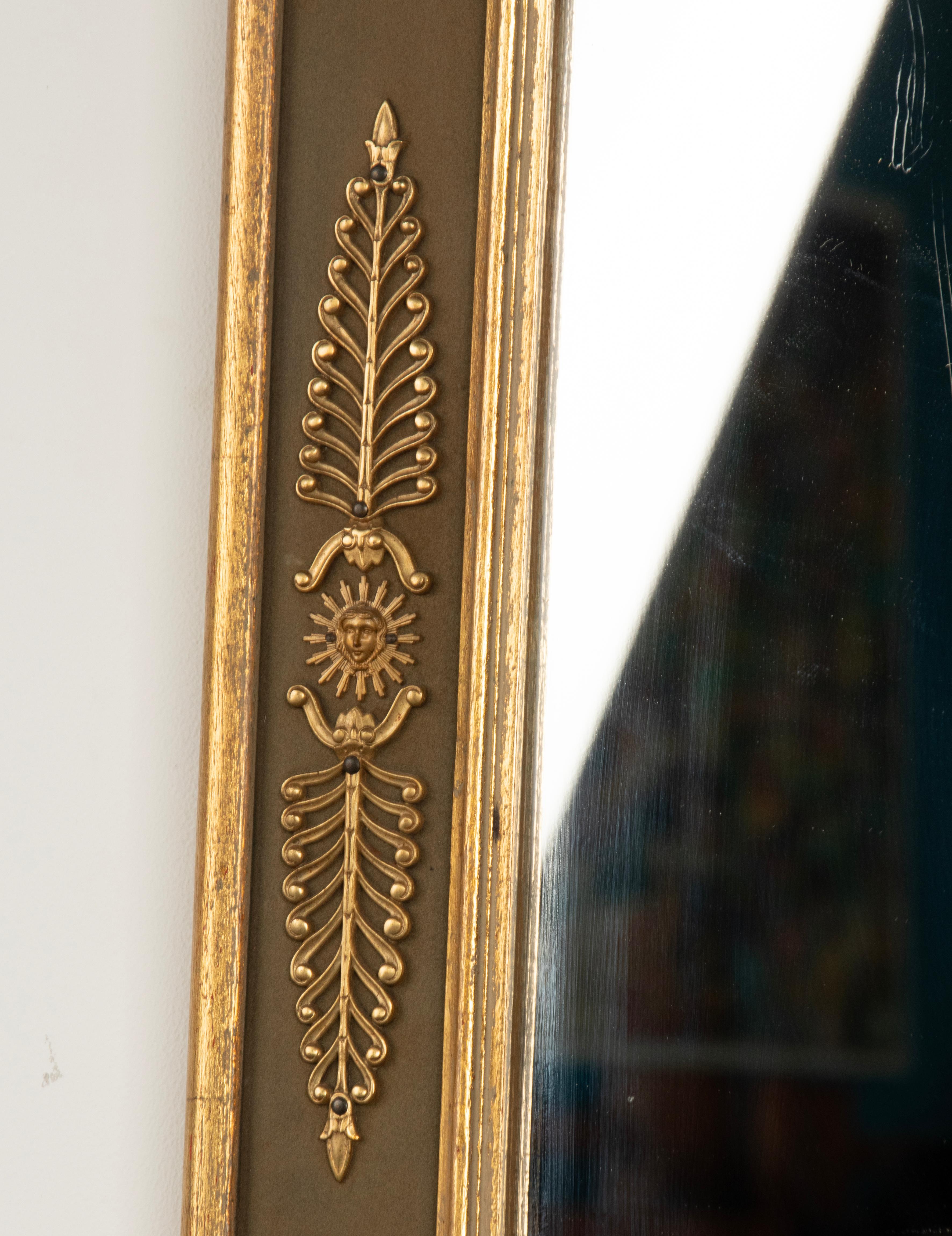 Late 19th Century Empire style Wall mirror with Ormolu Bronze Mounts  1